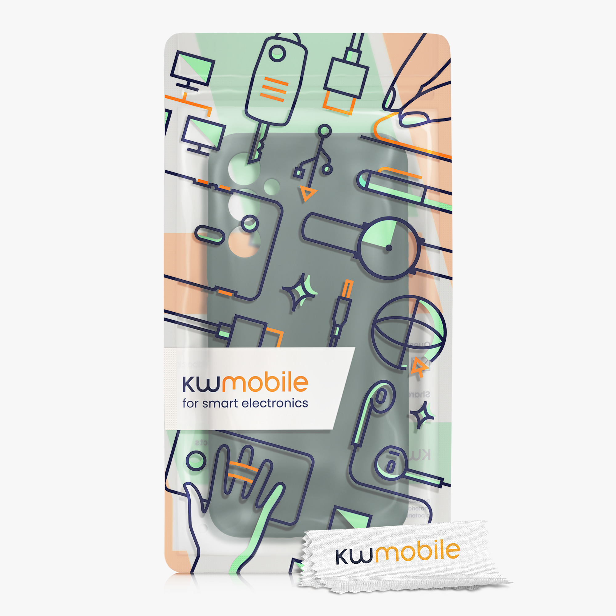 Kryt na mobil Samsung Galaxy A34 5G kwmobile slim matný TPU Modro-zelená