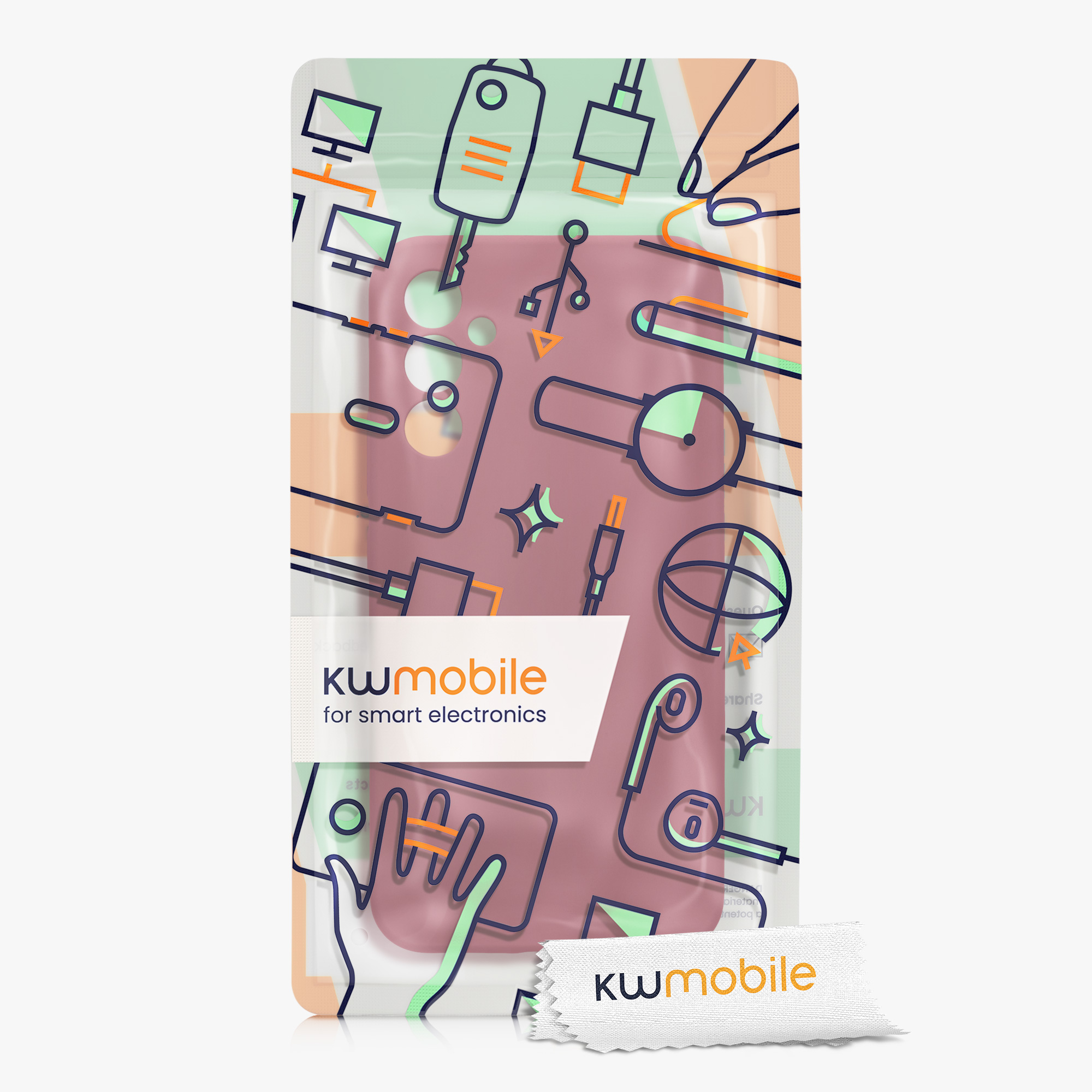 Matný kryt na mobil Samsung Galaxy A34 5G kwmobile rebarborově červený