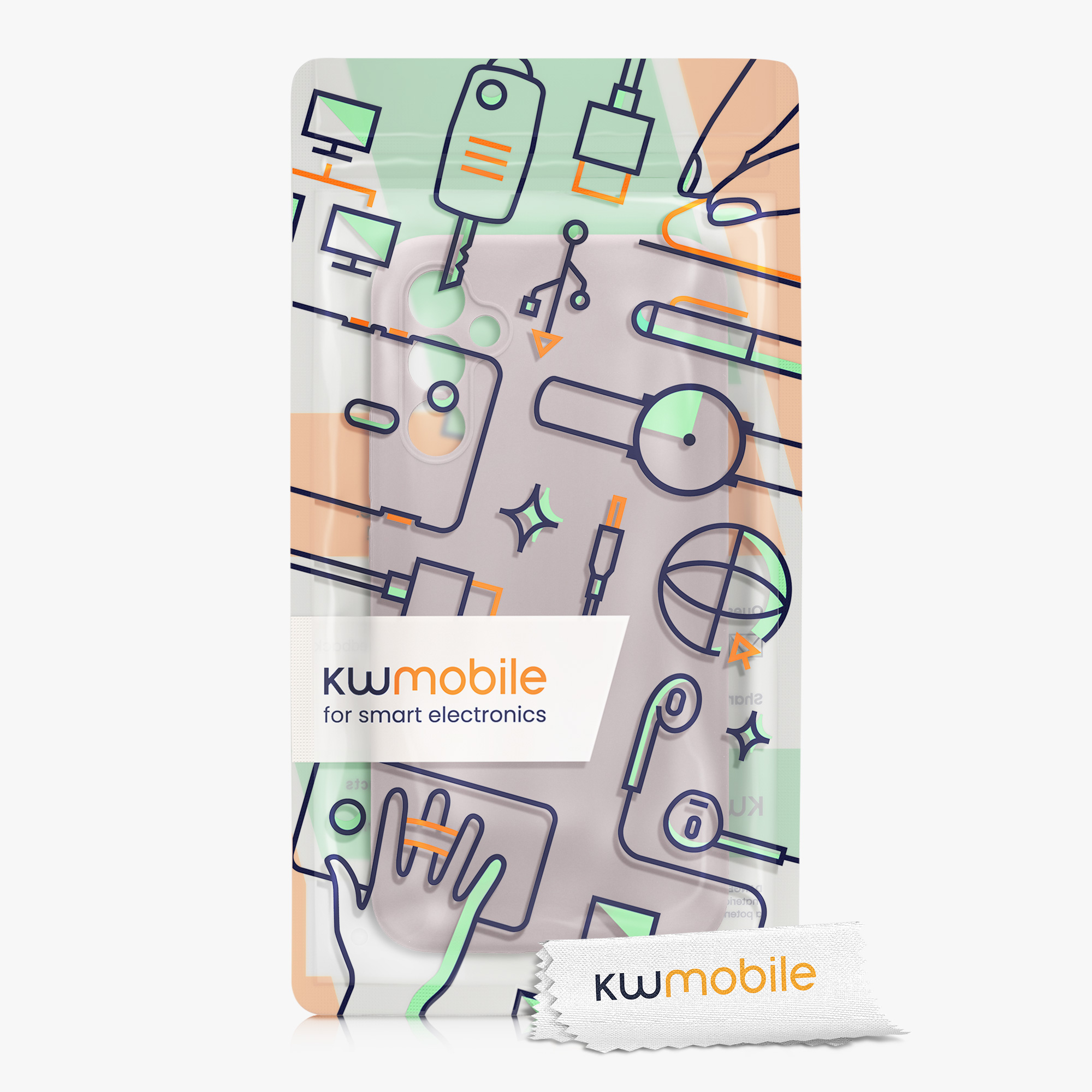 Matný kryt na mobil Samsung Galaxy A34 5G kwmobile fialový Purple Cloud