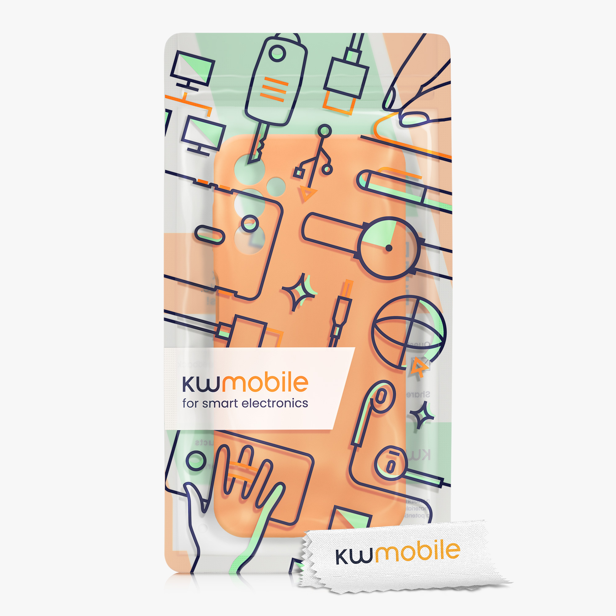 Kryt na mobil Samsung Galaxy A14 5G kwmobile slim matný TPU Ovocná oranžová