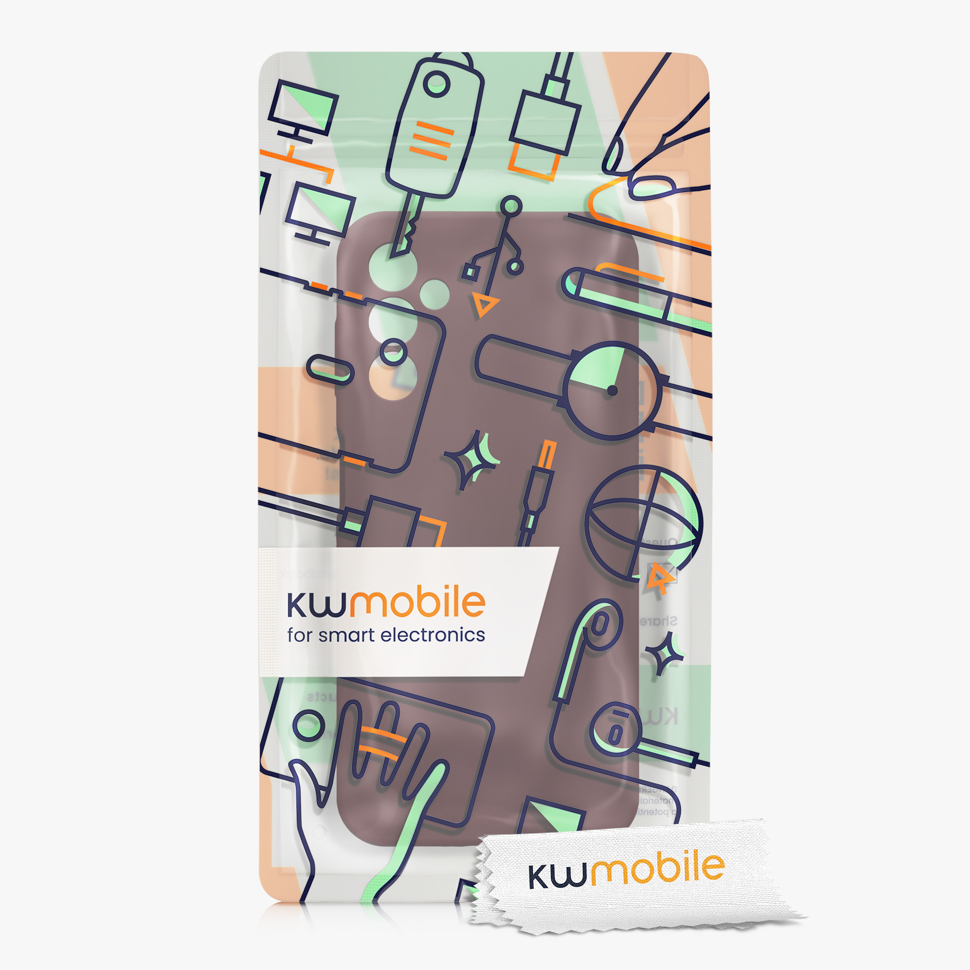Kryt na mobil Samsung Galaxy A14 5G kwmobile slim matný TPU Bordeaux fialová