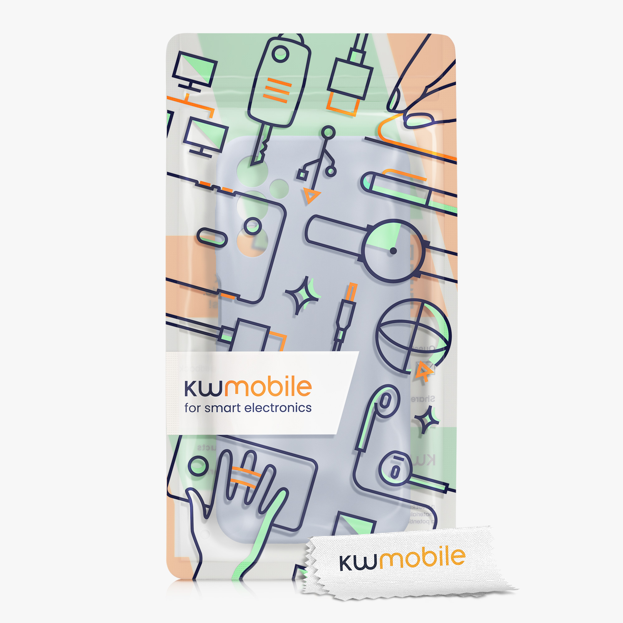 Kryt na mobil Samsung Galaxy A14 5G kwmobile slim matný TPU Matná světle modrá