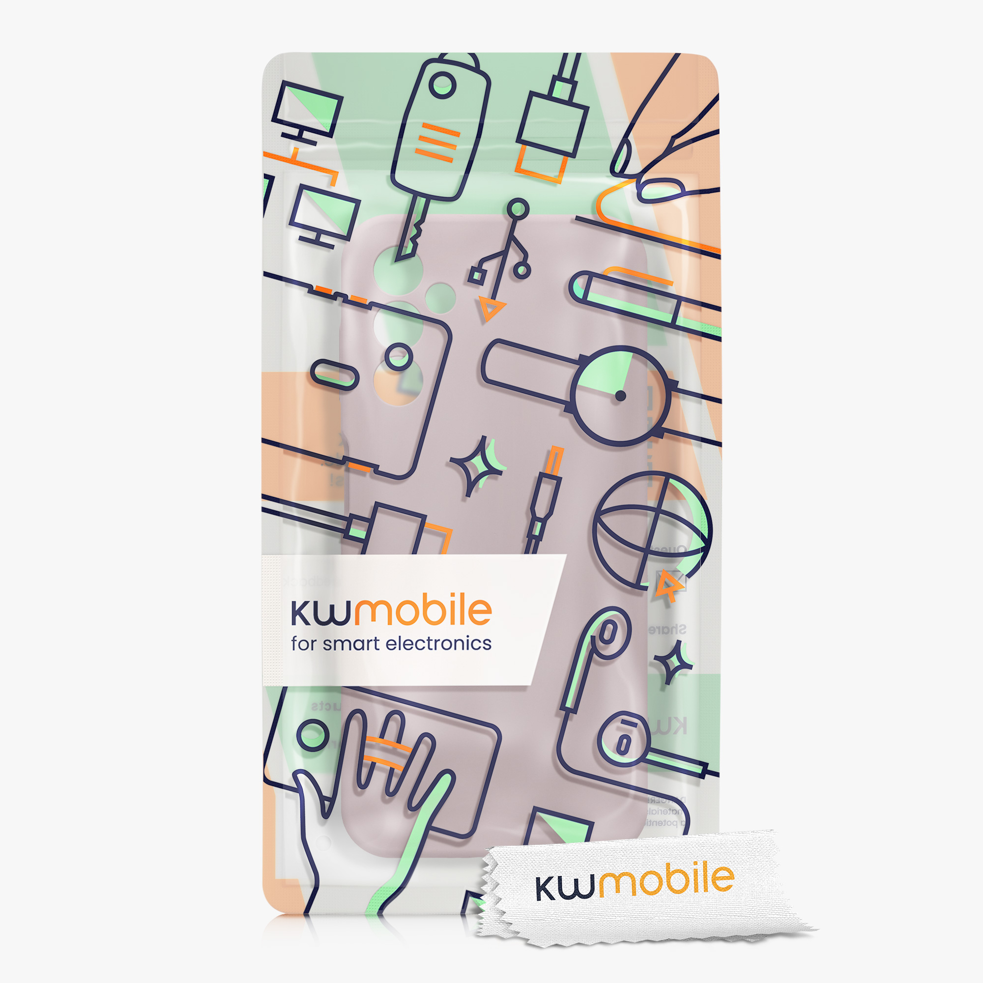 Kryt na mobil Samsung Galaxy A14 5G kwmobile slim matný TPU Nahá lila