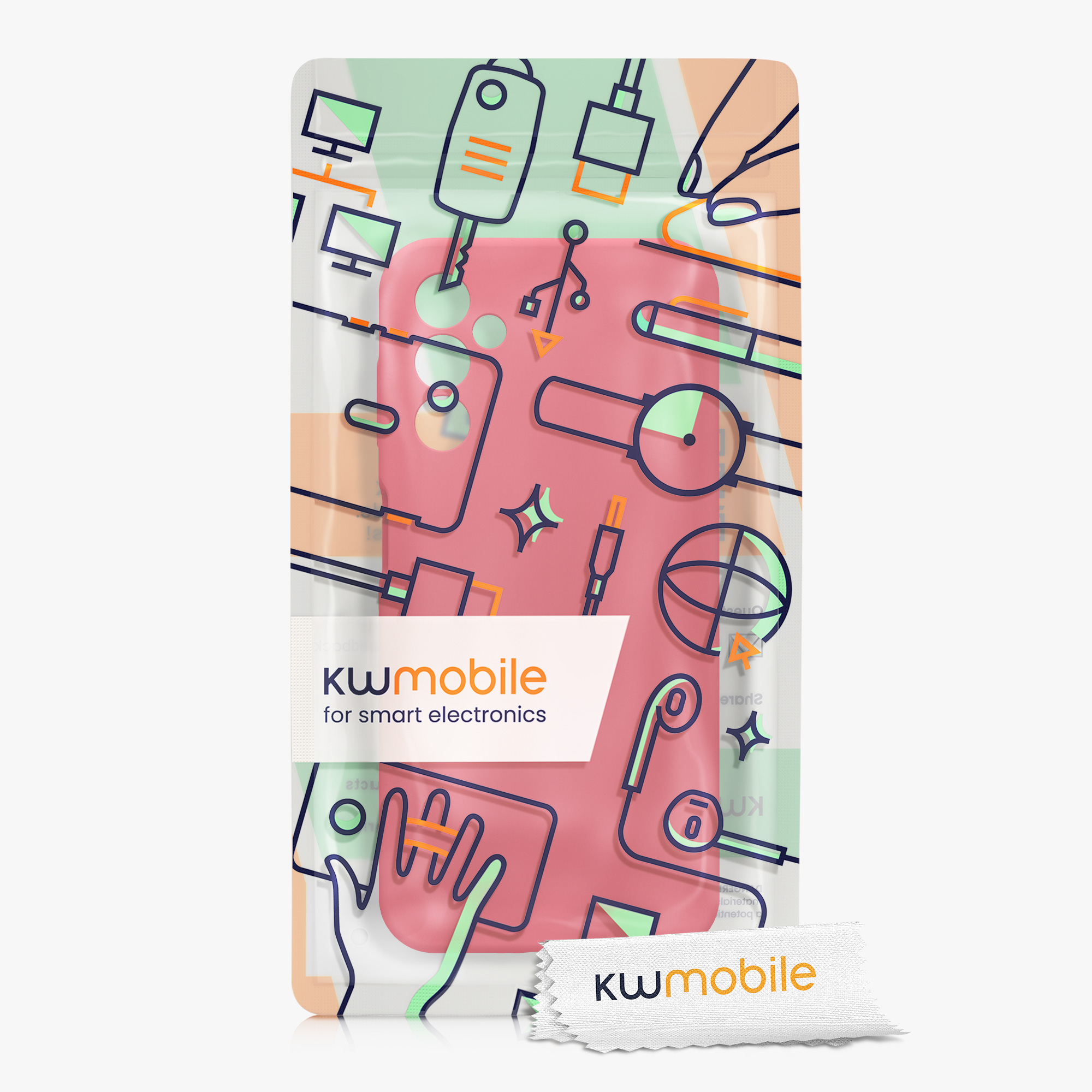 Kryt na mobil Samsung Galaxy A14 5G kwmobile slim matný TPU Skvělá růžová