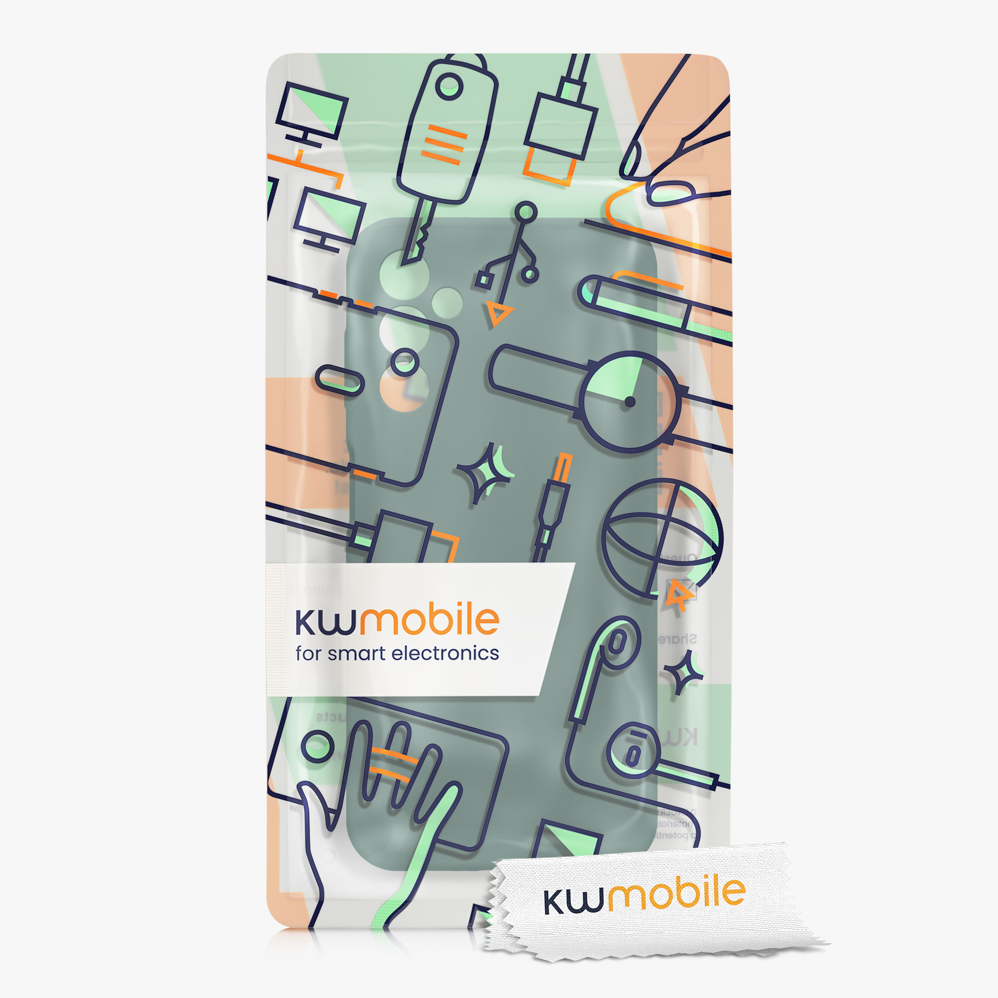 Kryt na mobil Samsung Galaxy A14 5G kwmobile slim matný TPU Lesní zelená