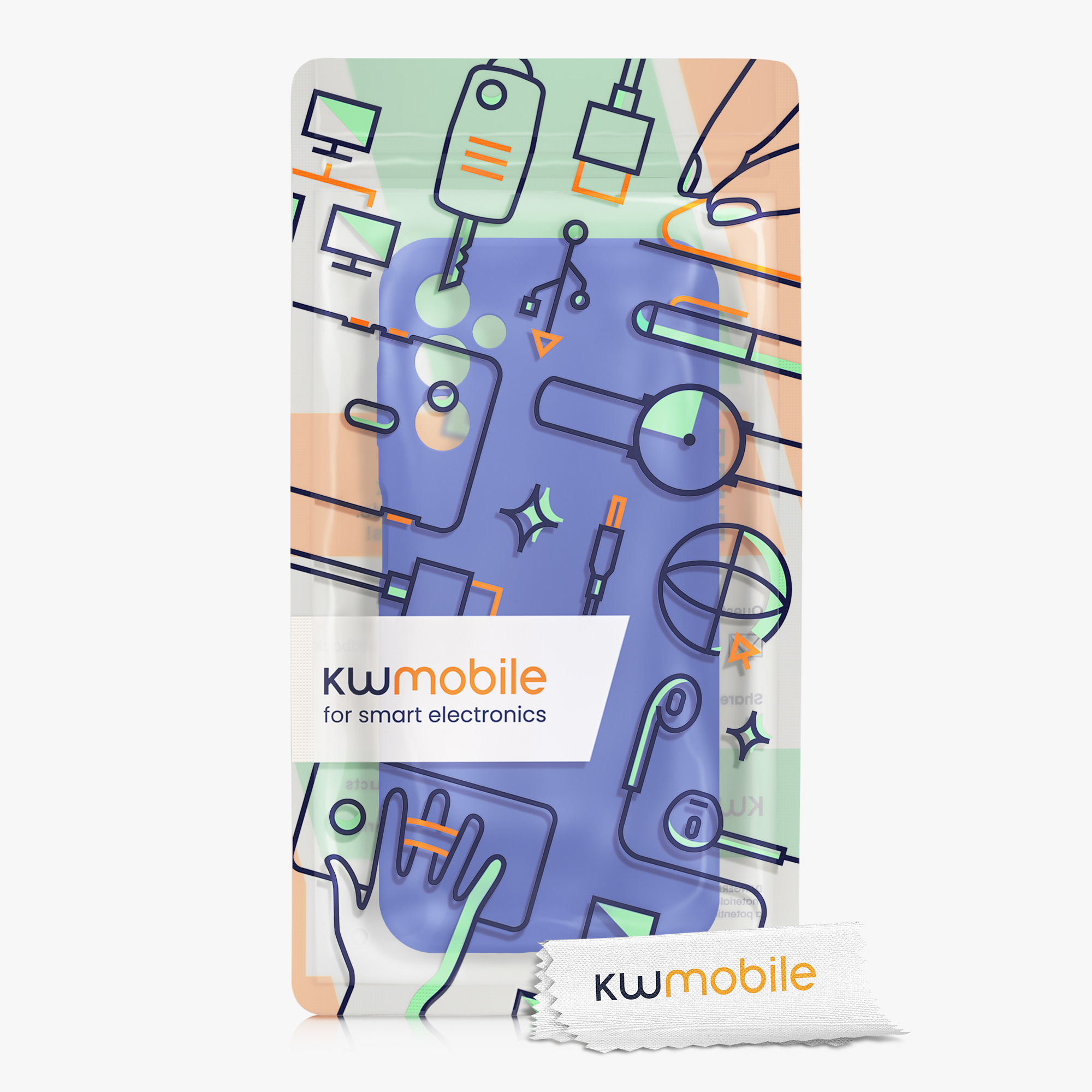 Kryt na mobil Samsung Galaxy A14 5G kwmobile slim matný TPU Baltická modrá