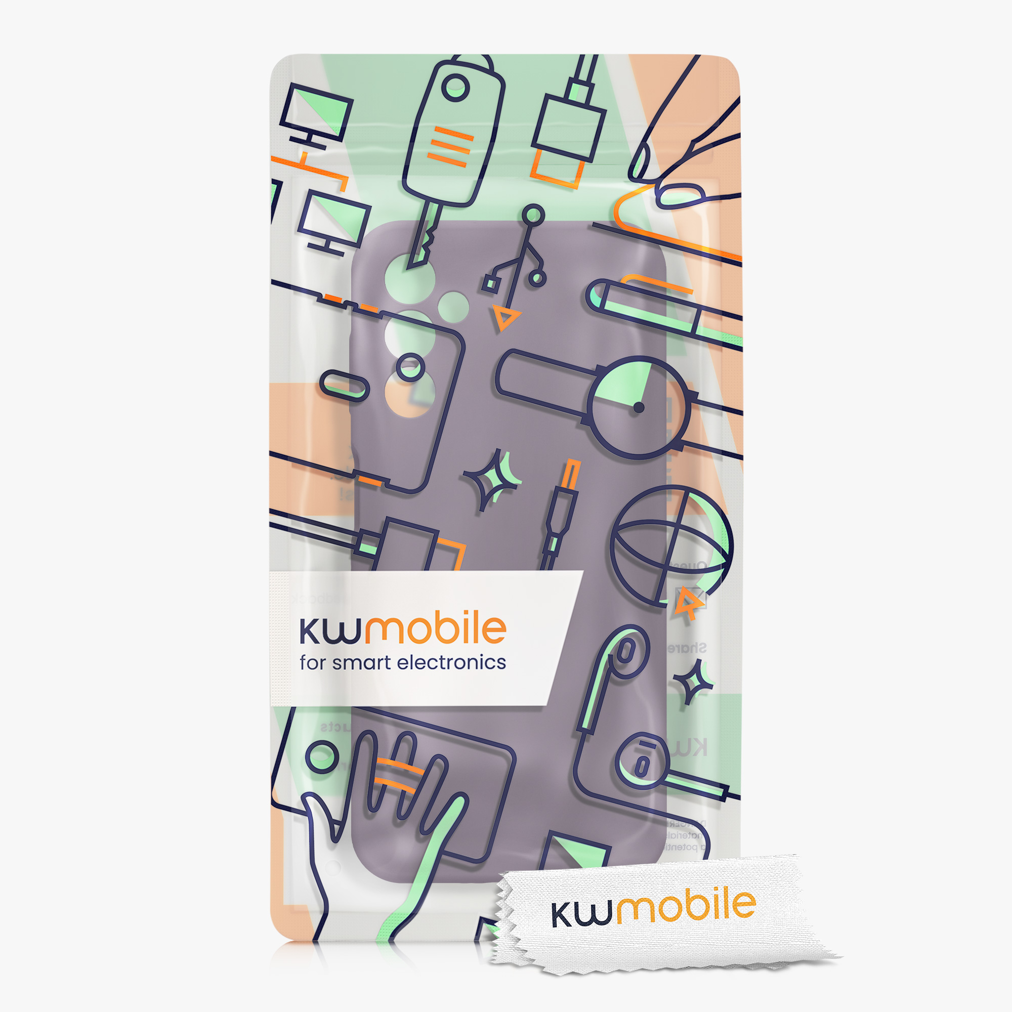 Kryt na mobil Samsung Galaxy A14 5G kwmobile slim matný TPU Bledá iris