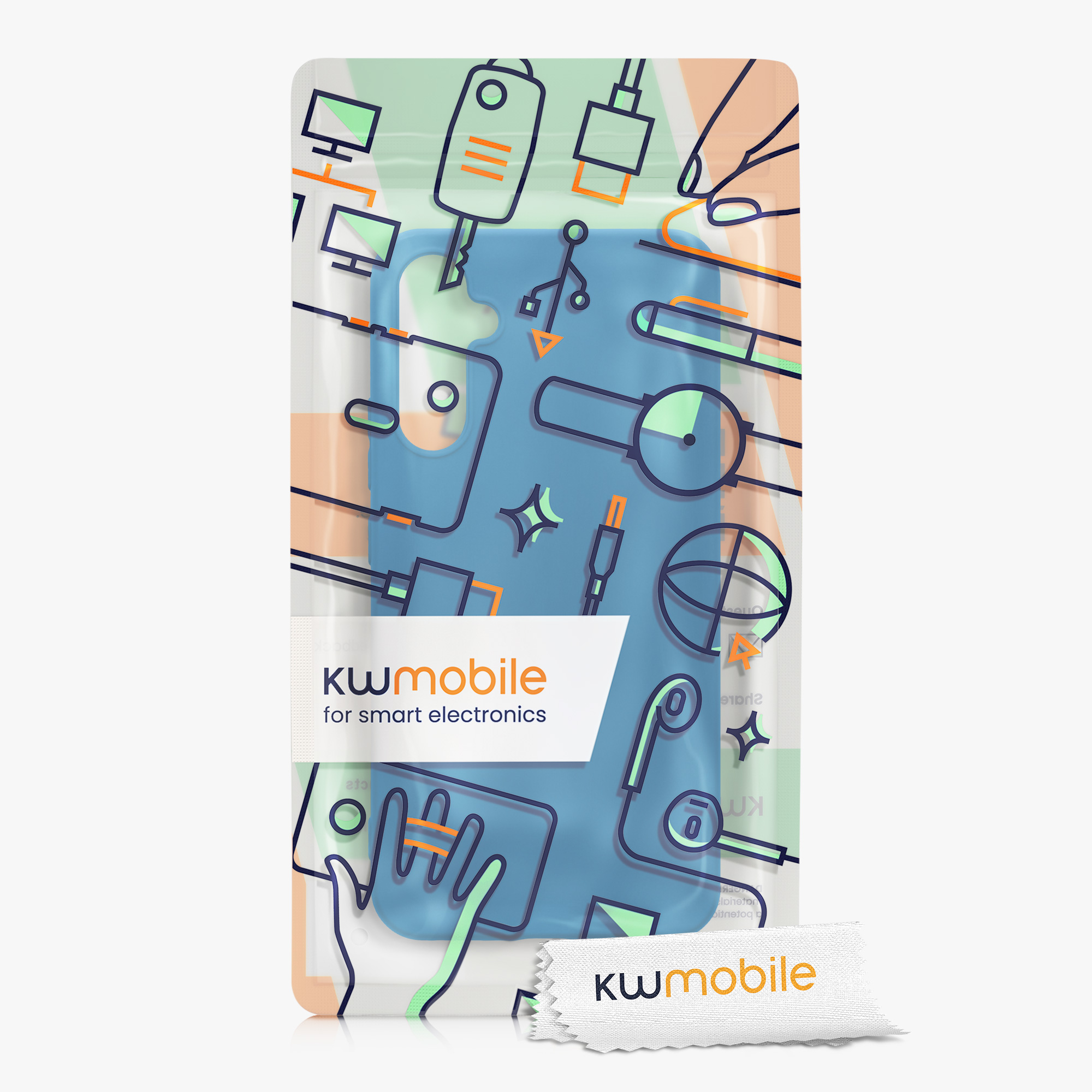 Kryt na mobil Samsung Galaxy A34 5G kwmobile TPU karibsky modrý