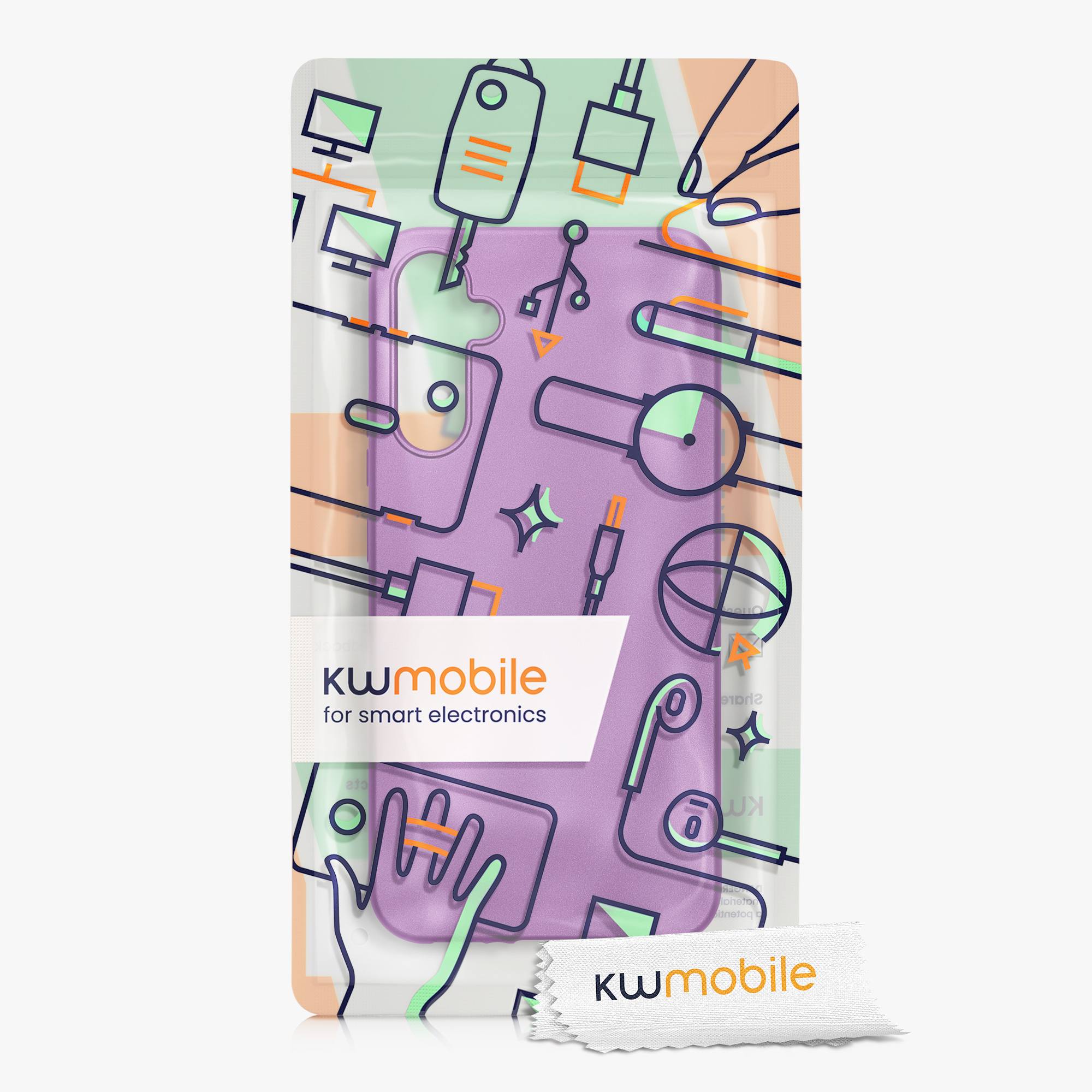 Metalický kryt na mobil Samsung Galaxy A34 5G kwmobile metalicky fialový