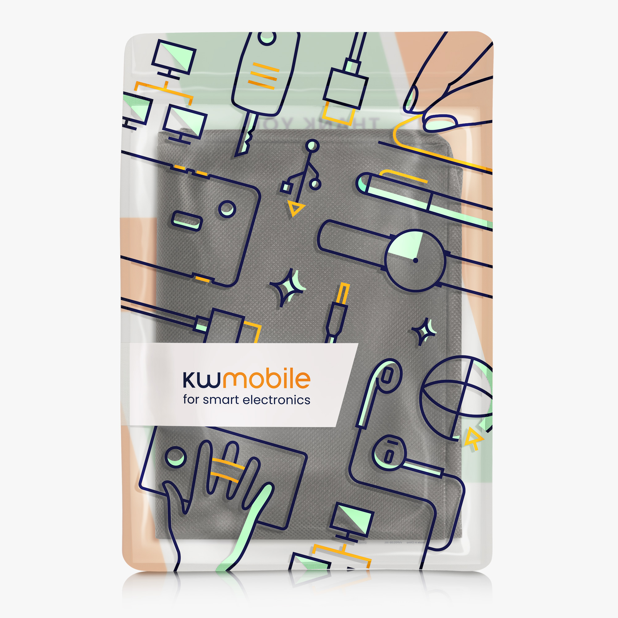 Ochranný obal na tiskárnu DeskJet 4120e kwmobile tmavě šedý