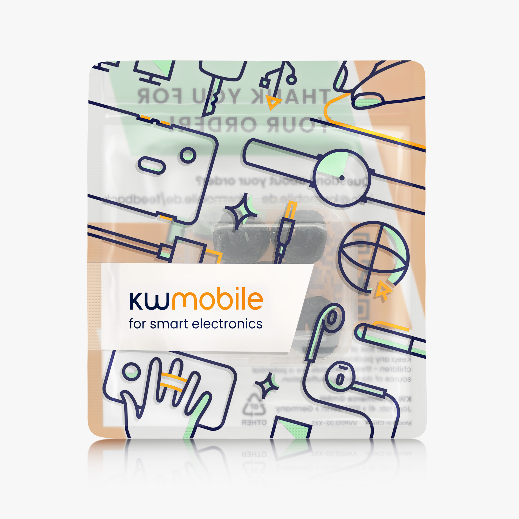 Náhradní špunty do uší Jabra Elite 75t / 65t / Active kwmobile 6 ks černá