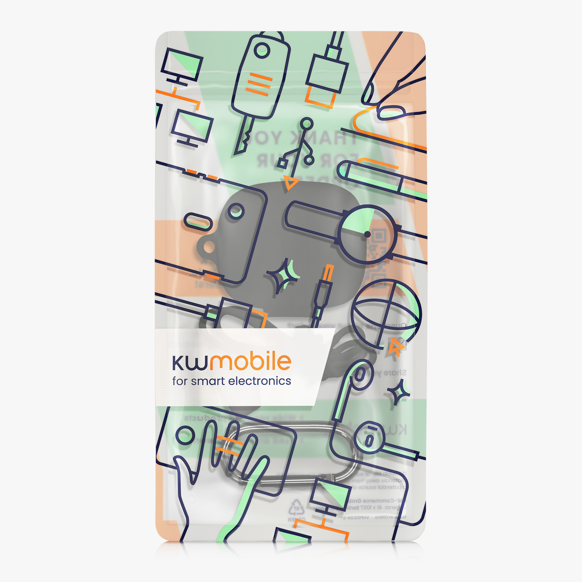 Pouzdro na sluchátka kwmobile pro JBL Live Pro Plus, černá / černá