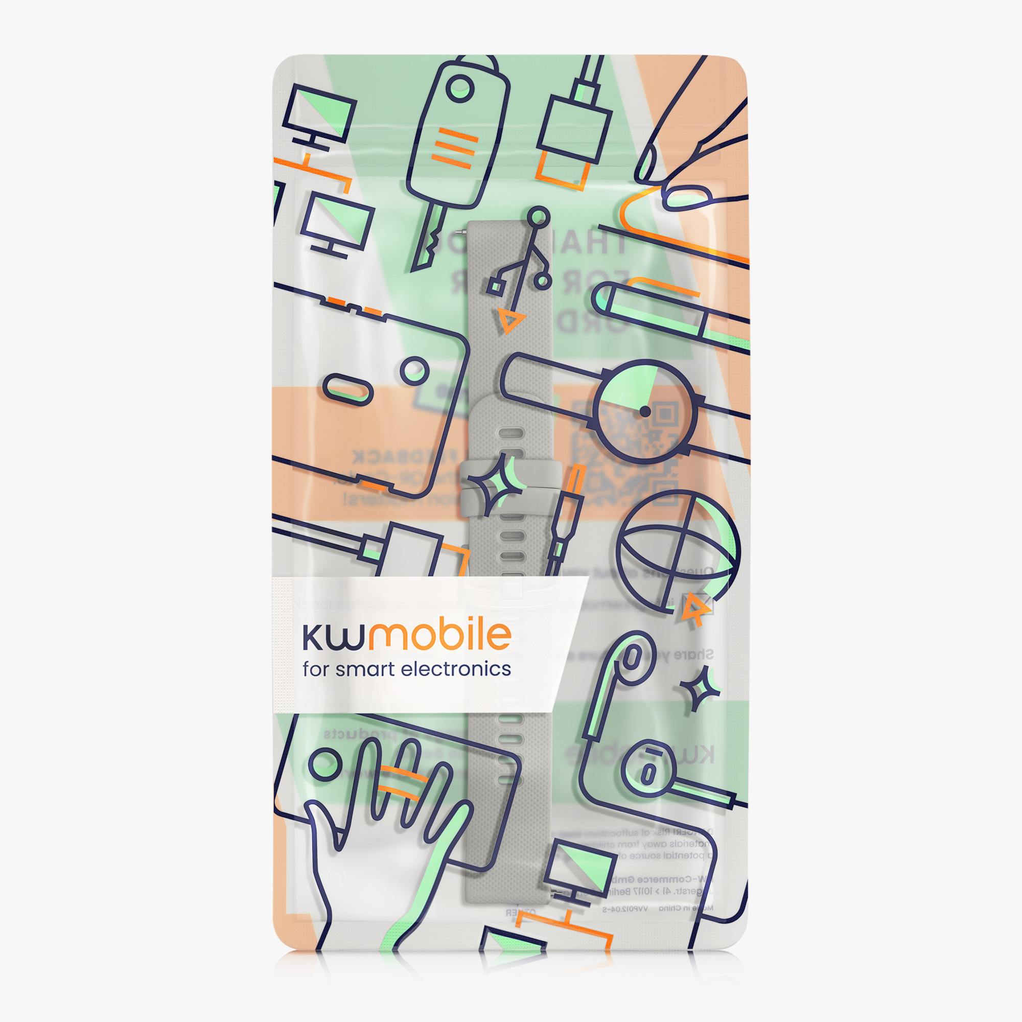 Řemínek kwmobile pro Garmin Venu Sq 2 Music / Sq 2 / Vivoactive 6 / Vivoactive 5 - šedá