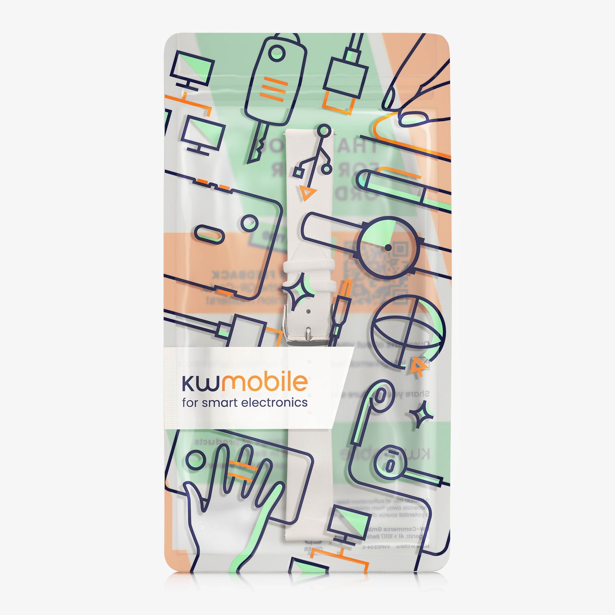 Řemínek kwmobile pro Garmin Venu Sq 2 Music / Sq 2 / Vivoactive 6 / Vivoactive 5 - bílá