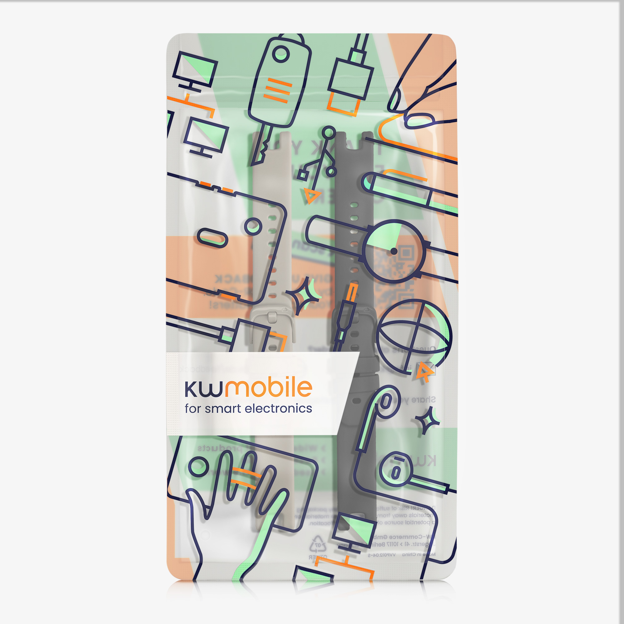 Řemínek kwmobile pro Garmin Lily Sport, černá / béžová