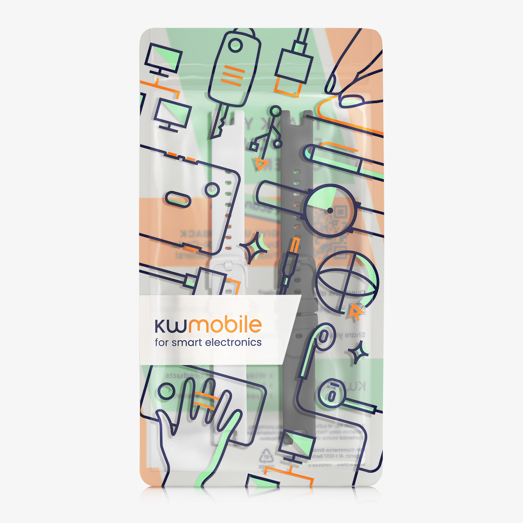 Řemínek kwmobile pro Garmin Lily Sport, černá / bílá