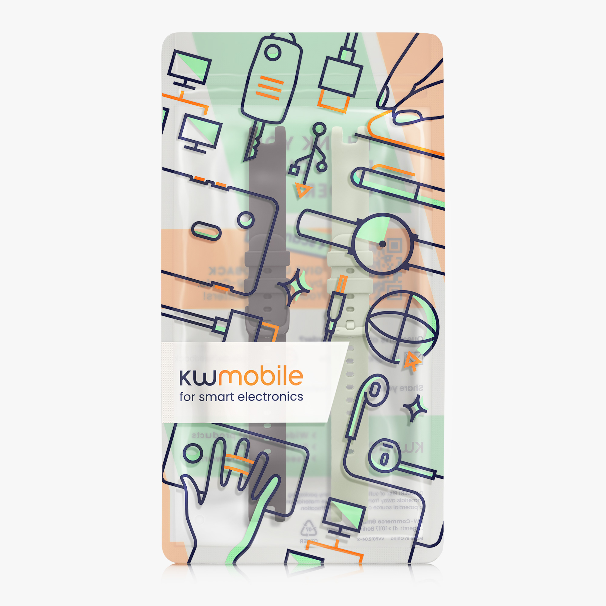 Řemínek kwmobile pro Garmin Lily Sport, levandulová / pastelově zelená