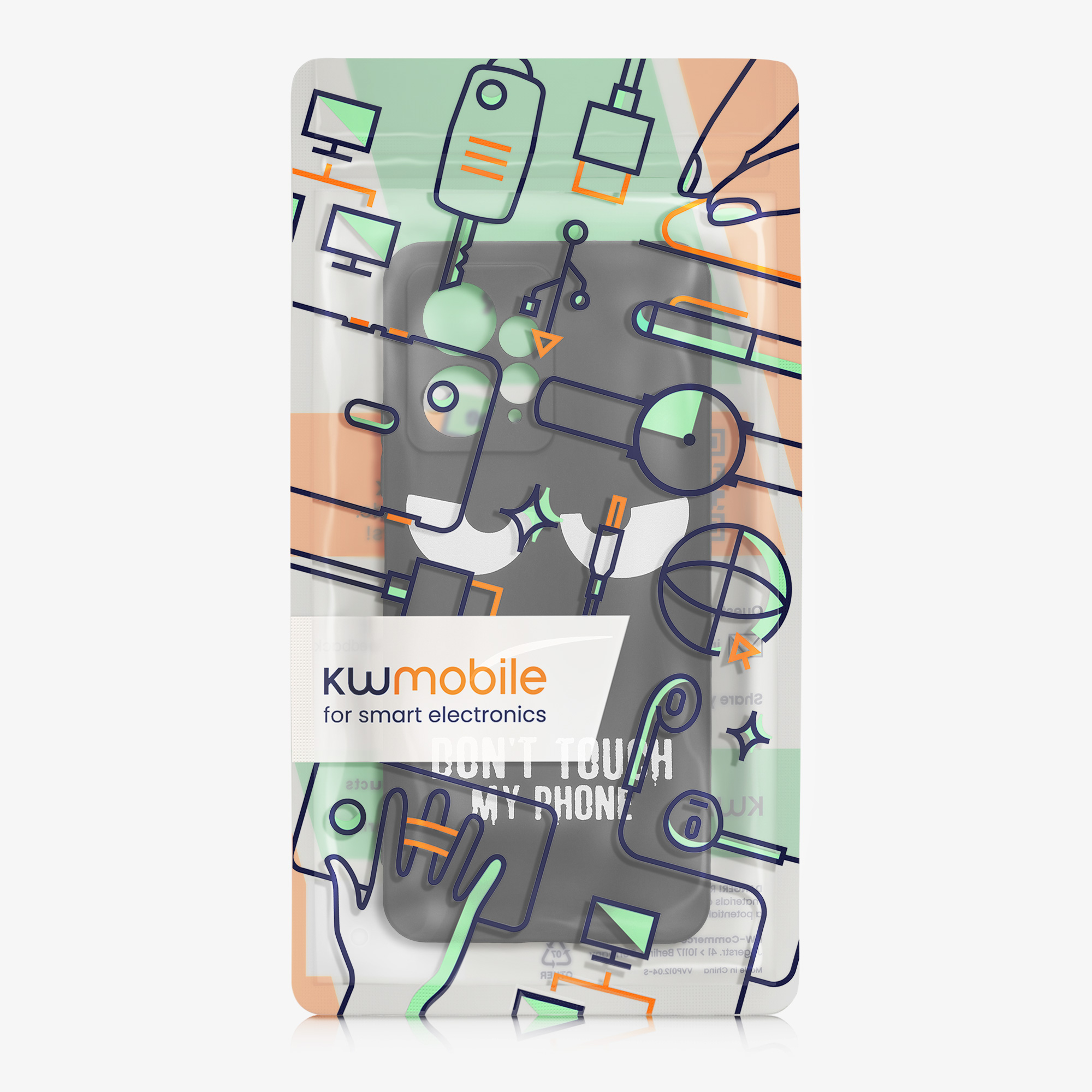 Kryt Xiaomi Redmi Note 12 (4G) Don't Touch TPU bílá/černá kwmobile