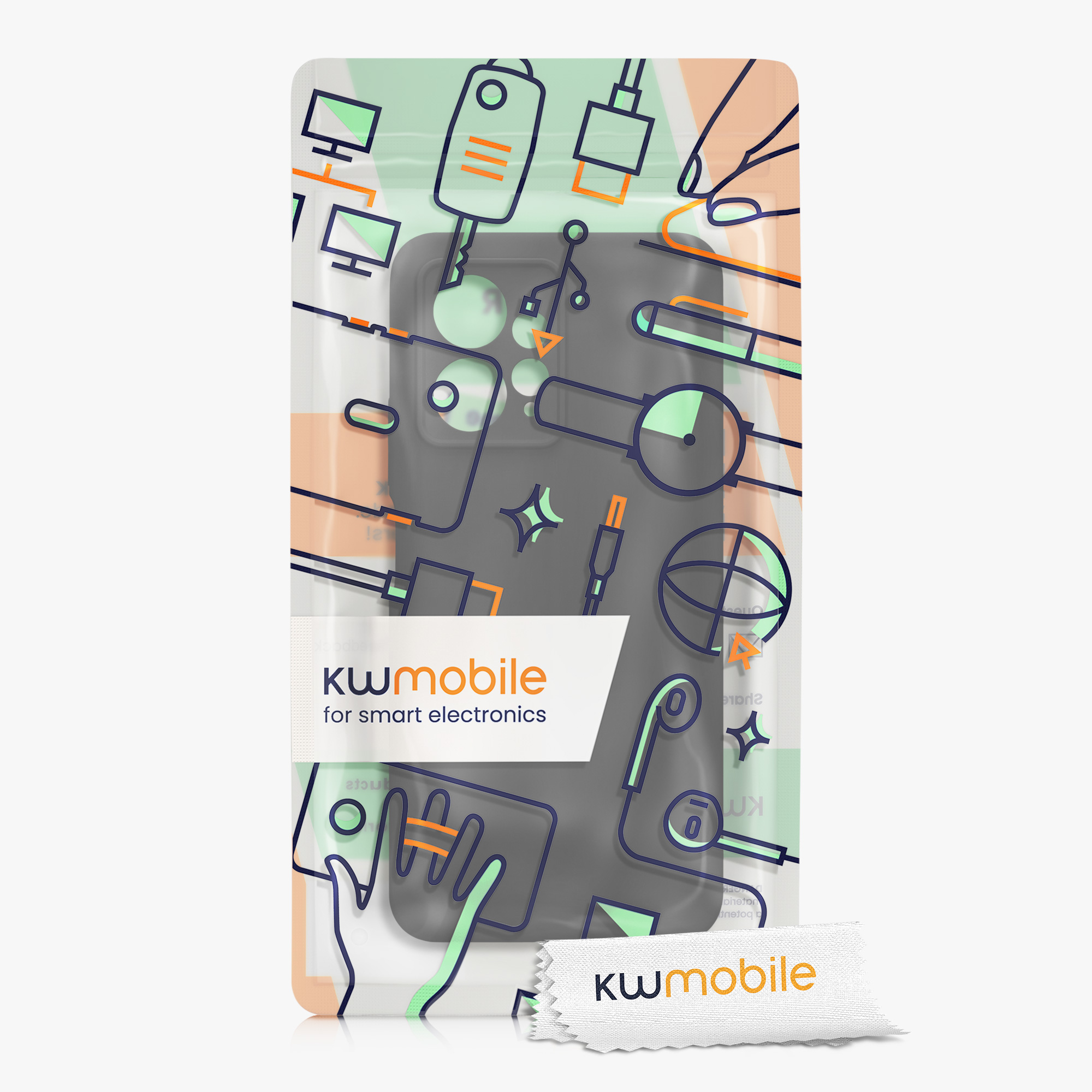Kryt Xiaomi Redmi Note 12 (4G) silikonový TPU černá kwmobile