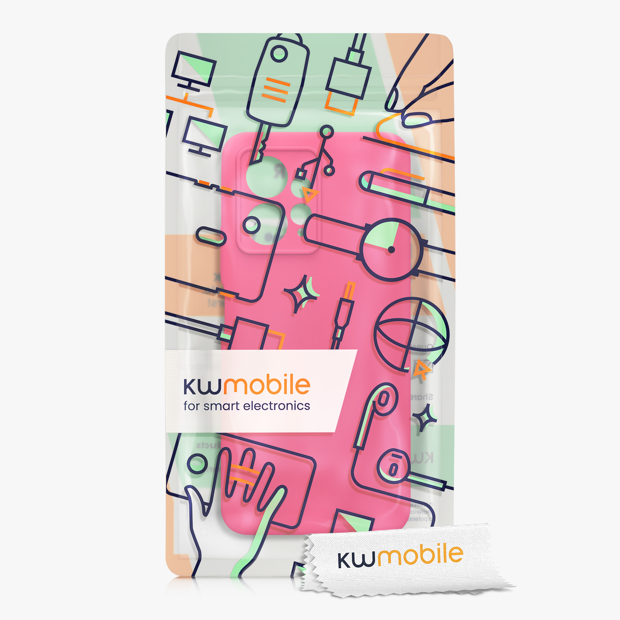 Kryt Xiaomi Redmi Note 12 (4G) silikonový TPU růžová kwmobile