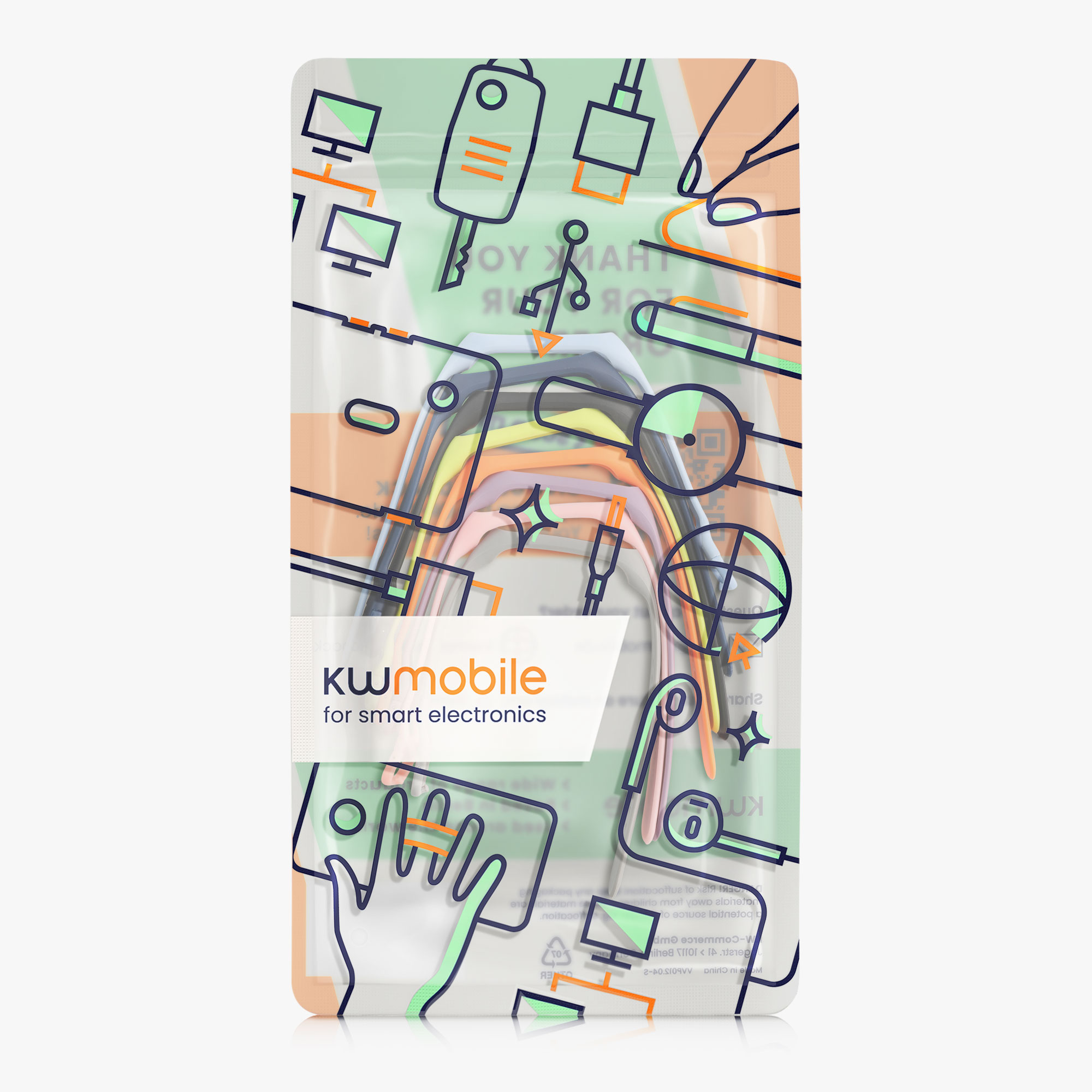 Sada řemínků na chytré hodinky Samsung Galaxy Fit 2 kwmobile 8 ks vícebarevný