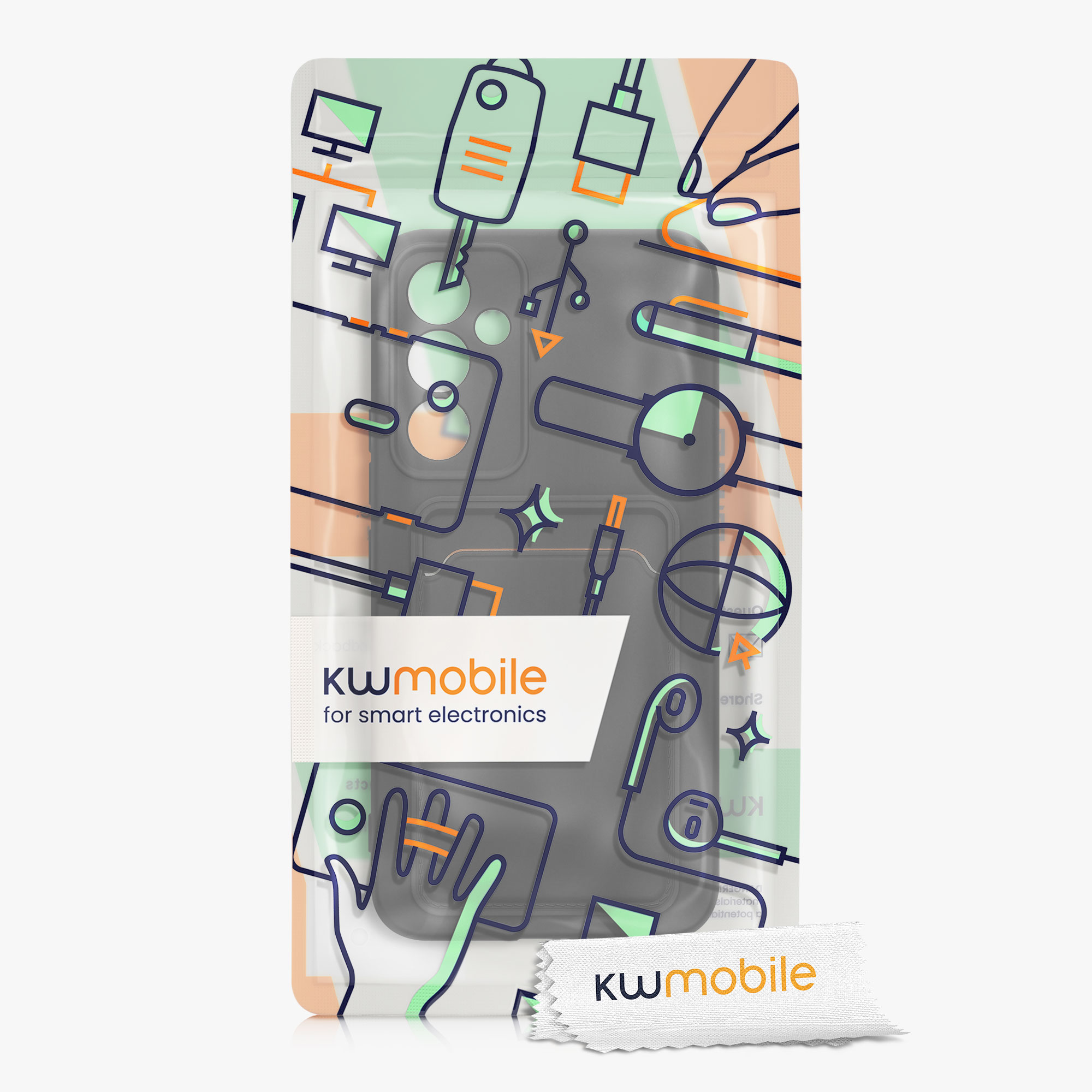 Kryt na mobil Samsung Galaxy A54 5G kwmobile TPU s přihrádkou na kartu Černá