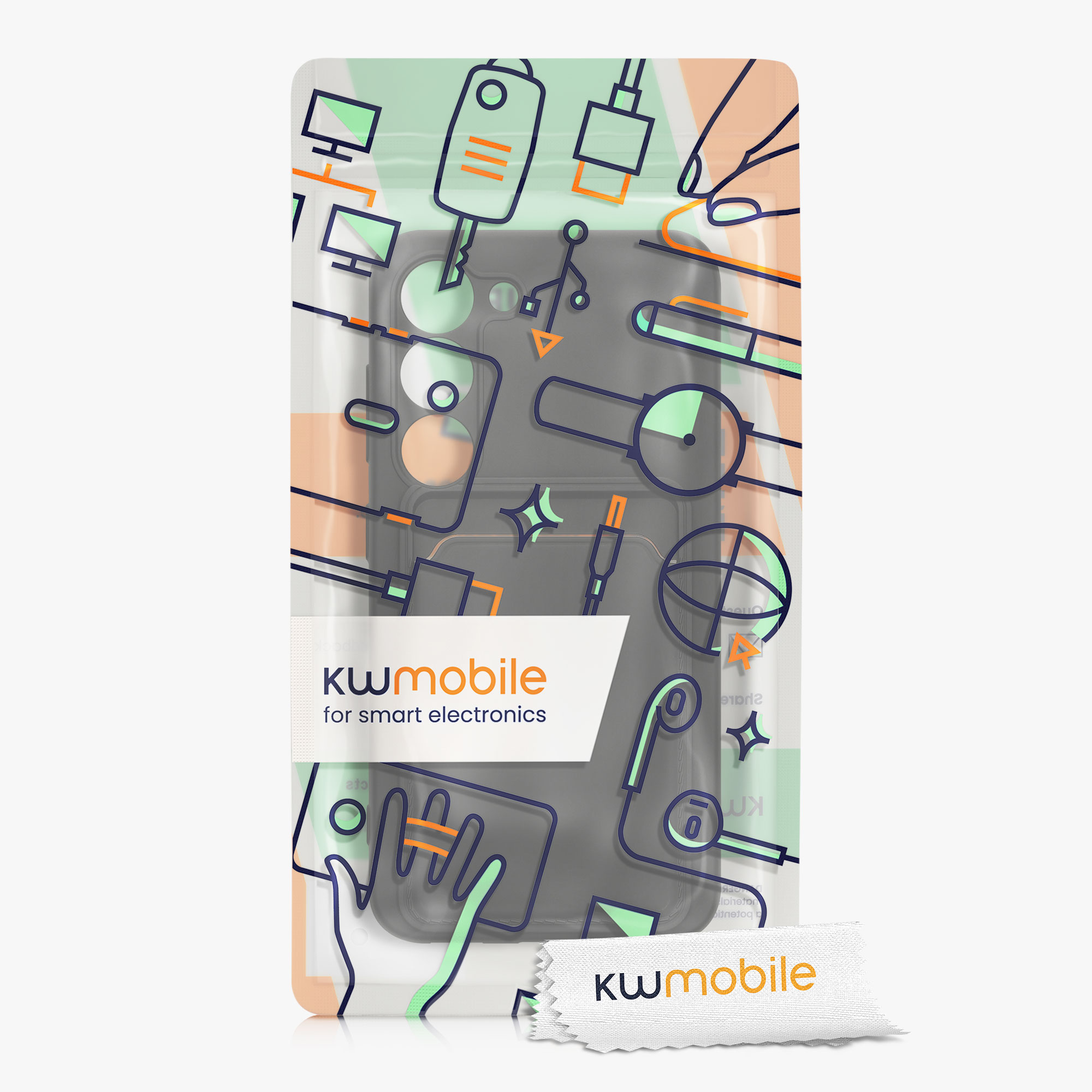 Kryt na mobil Galaxy S23 kwmobile s kartou černá