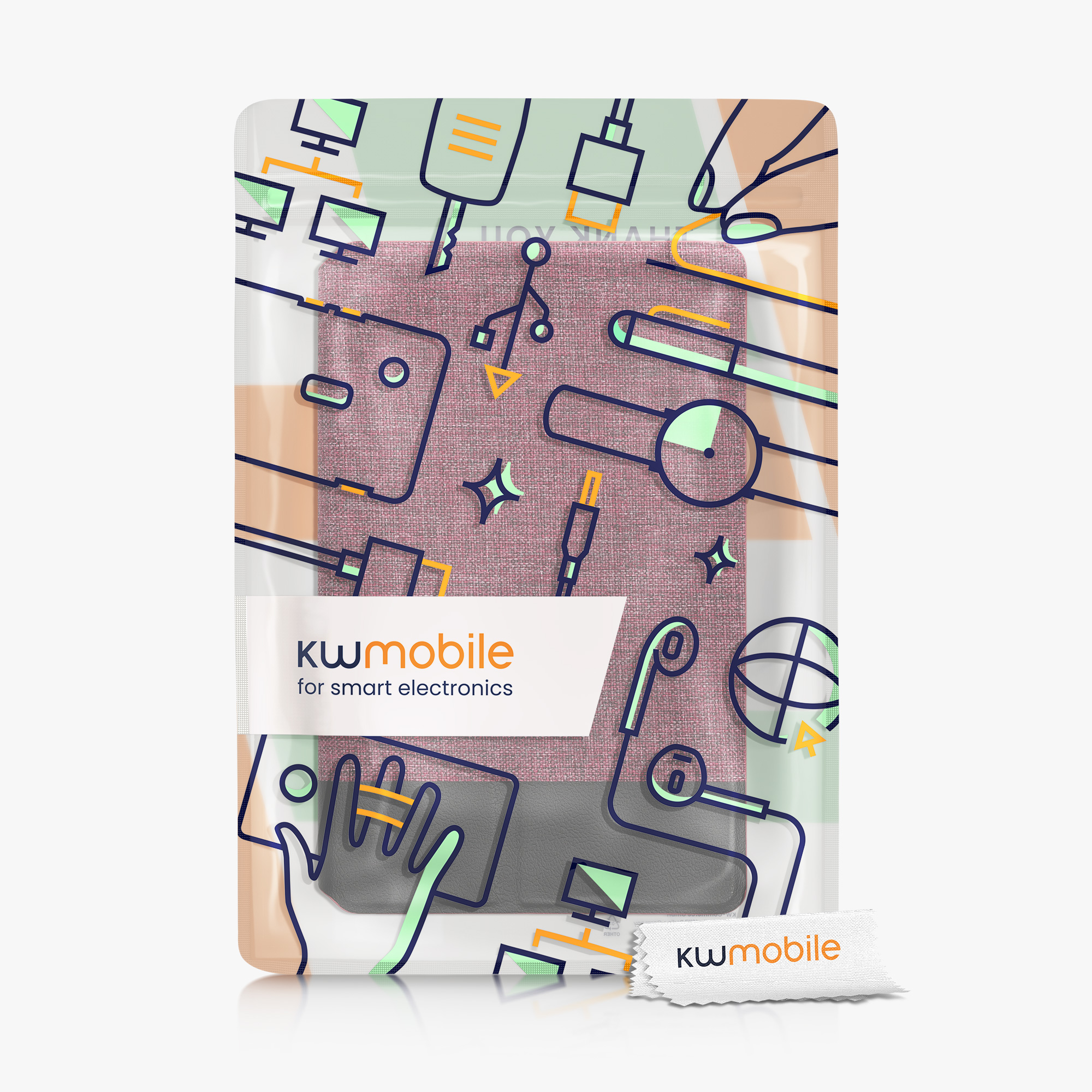 Pouzdro na tablet Lenovo Tab M8 (Gen 4) kwmobile - růžová / černá
