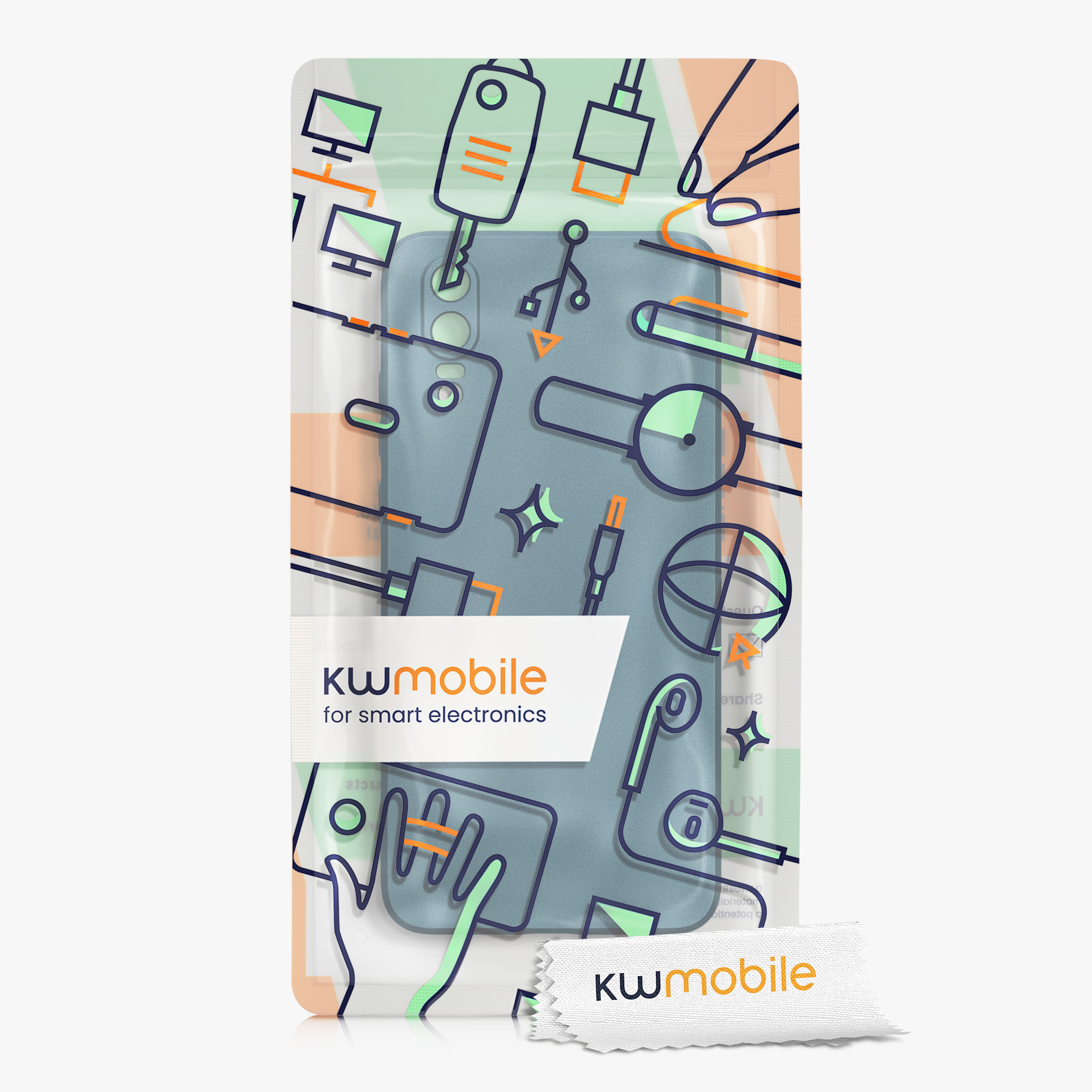 Kryt kwmobile Huawei P20, metalická karibská modrá