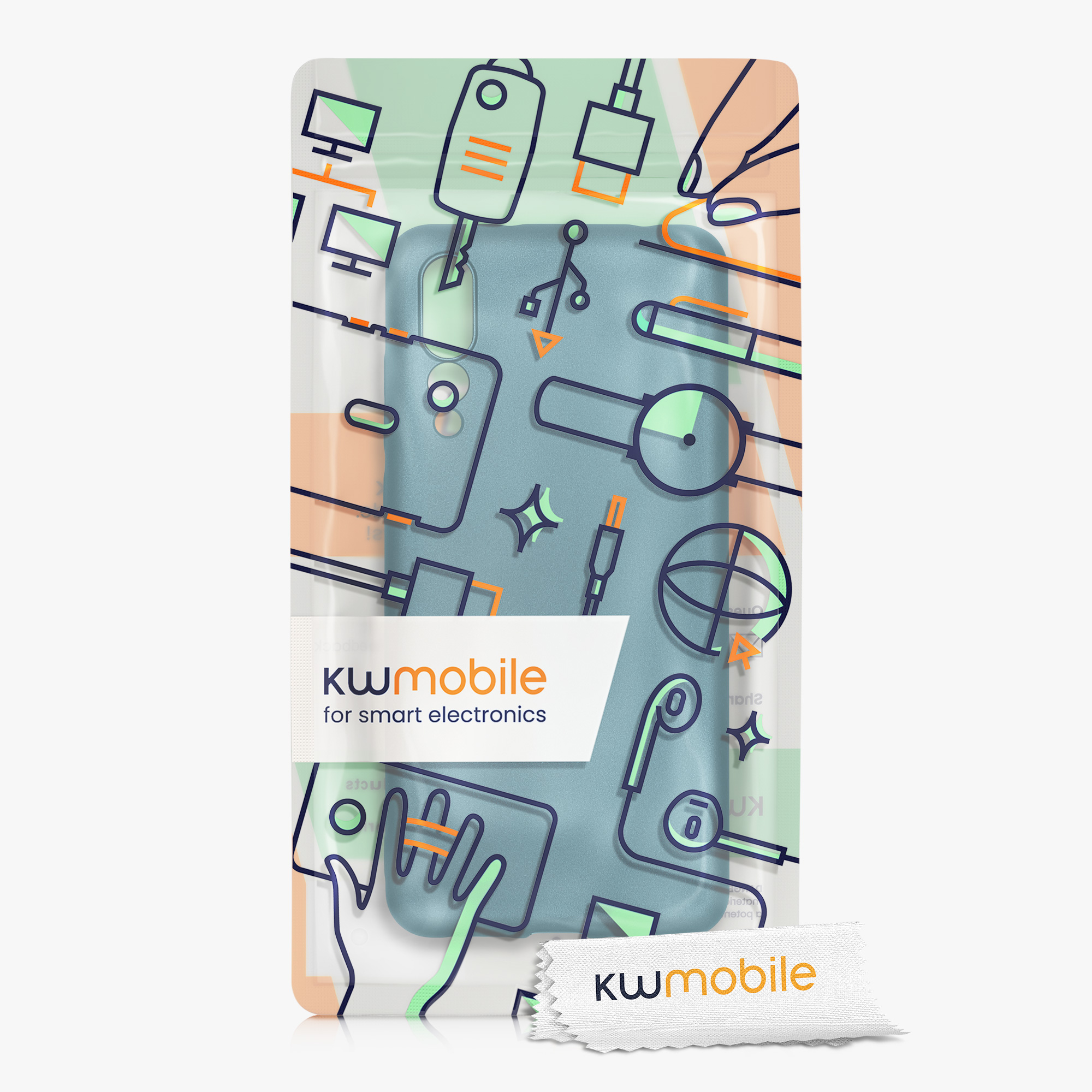 Kryt kwmobile Huawei P20 Pro, metalická karibská modrá