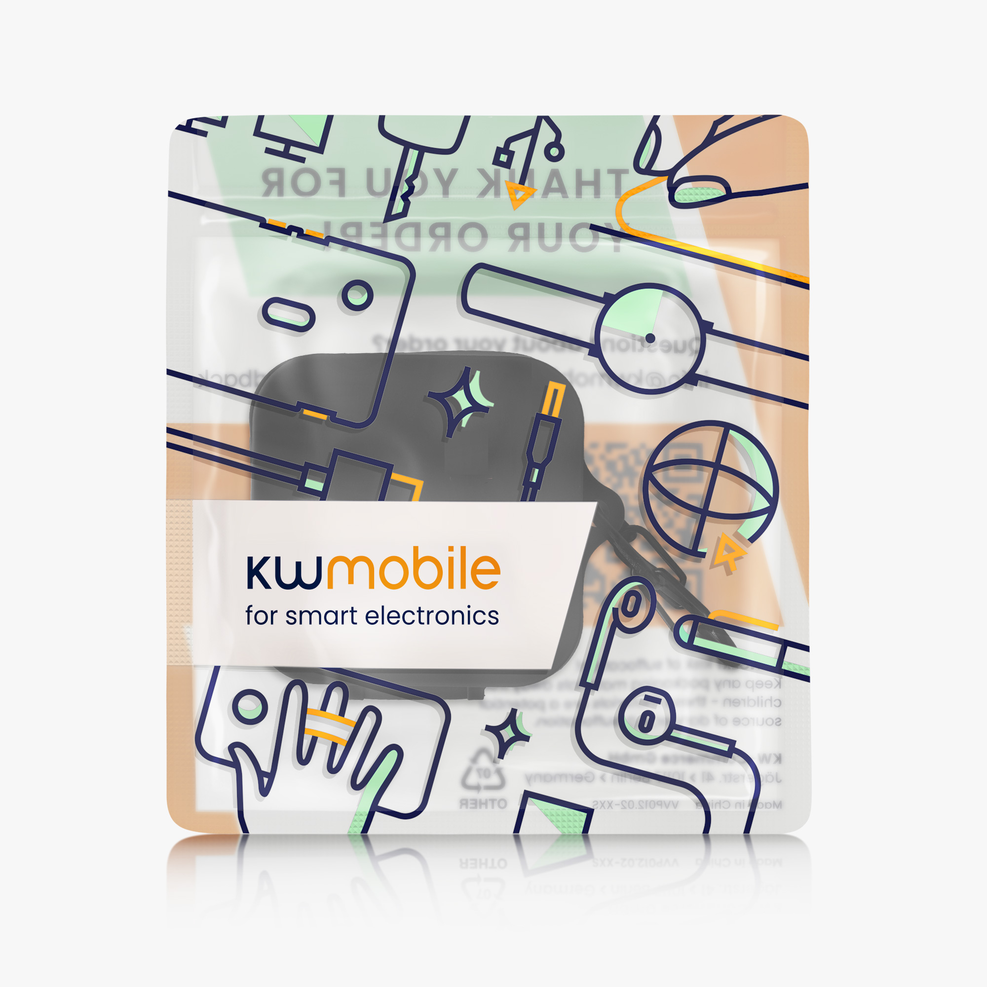 Pouzdro na sluchátka kwmobile pro Nothing ear (2), černá