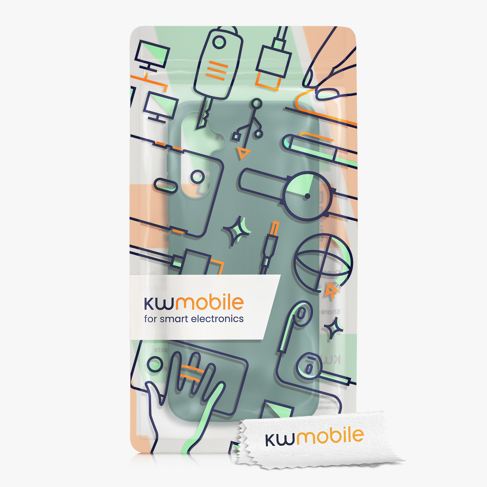 Kryt na mobil Samsung Galaxy A14 5G kwmobile TPU Modro-zelená