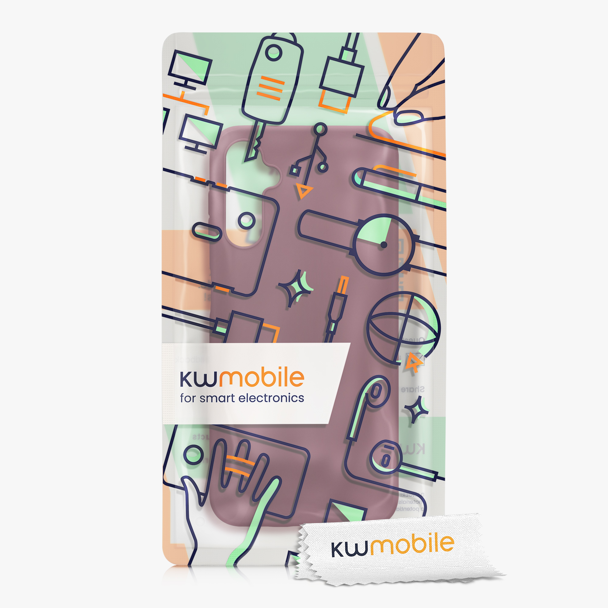 Kryt na mobil Samsung Galaxy A14 5G kwmobile TPU Bordeaux fialová