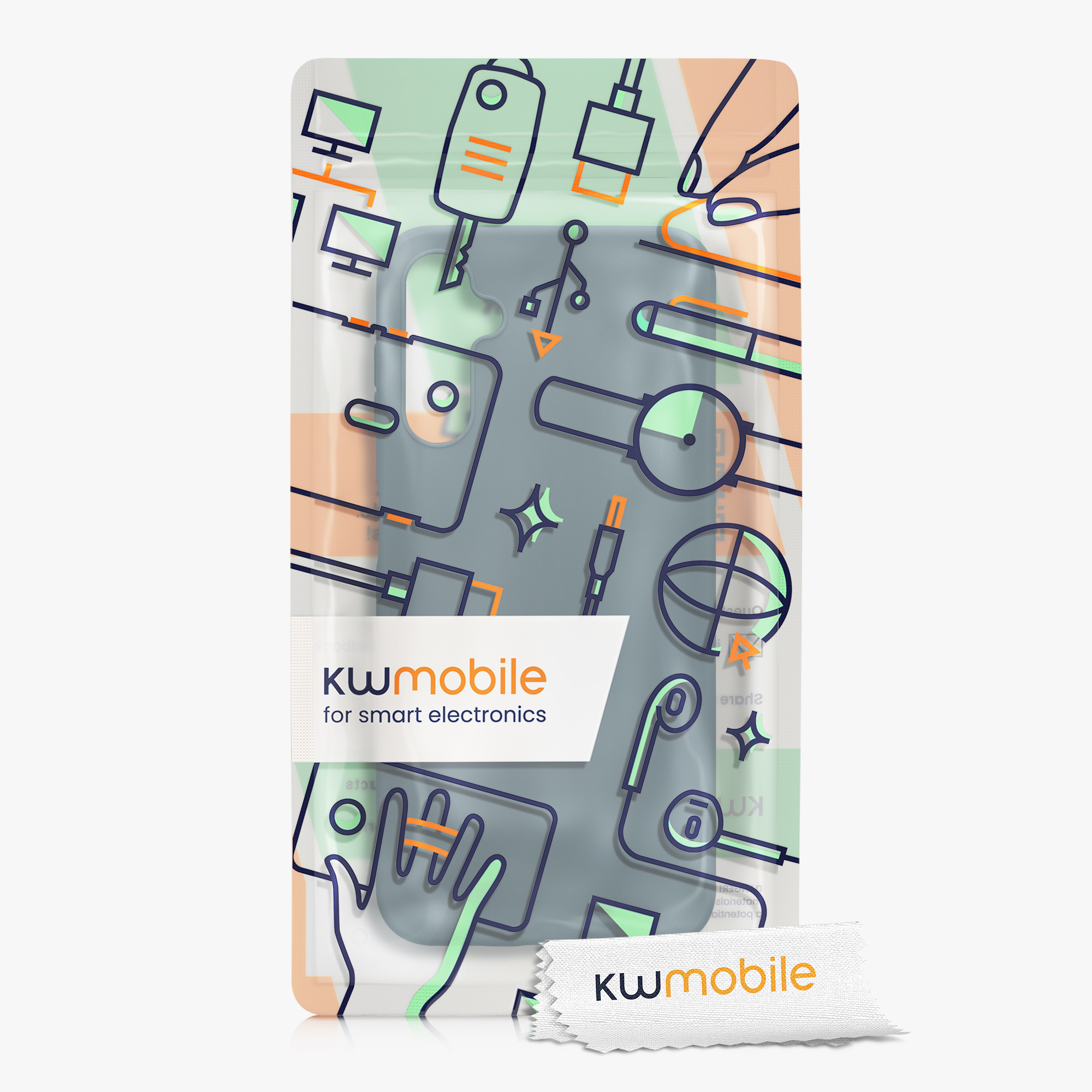 Kryt na mobil Samsung Galaxy A14 5G kwmobile TPU Tmavě břidlicová