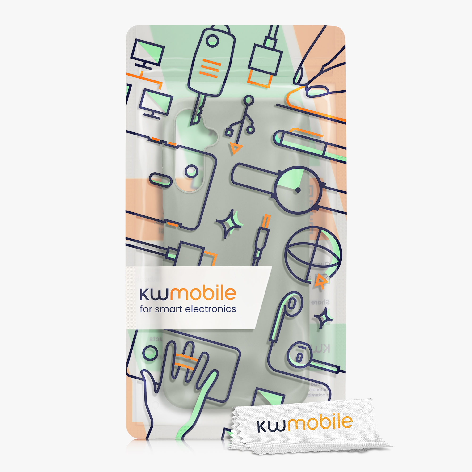 Kryt na mobil Samsung Galaxy A14 5G kwmobile TPU Šedo-zelená