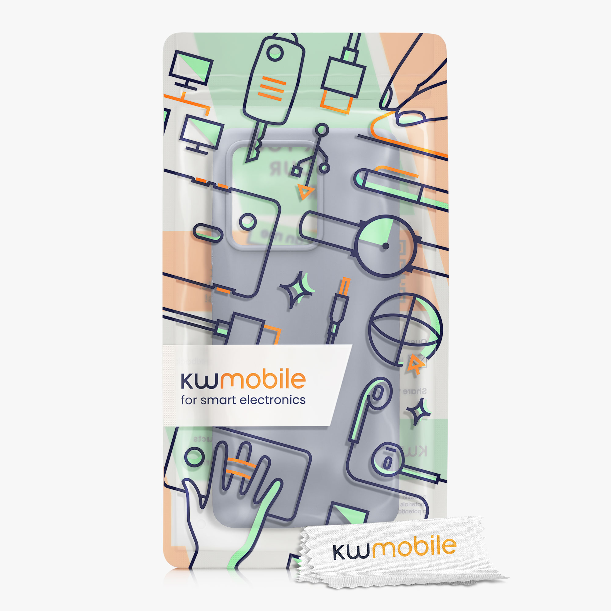 TPU kryt na mobil Motorola Edge 40 kwmobile TPU levandulově šedý