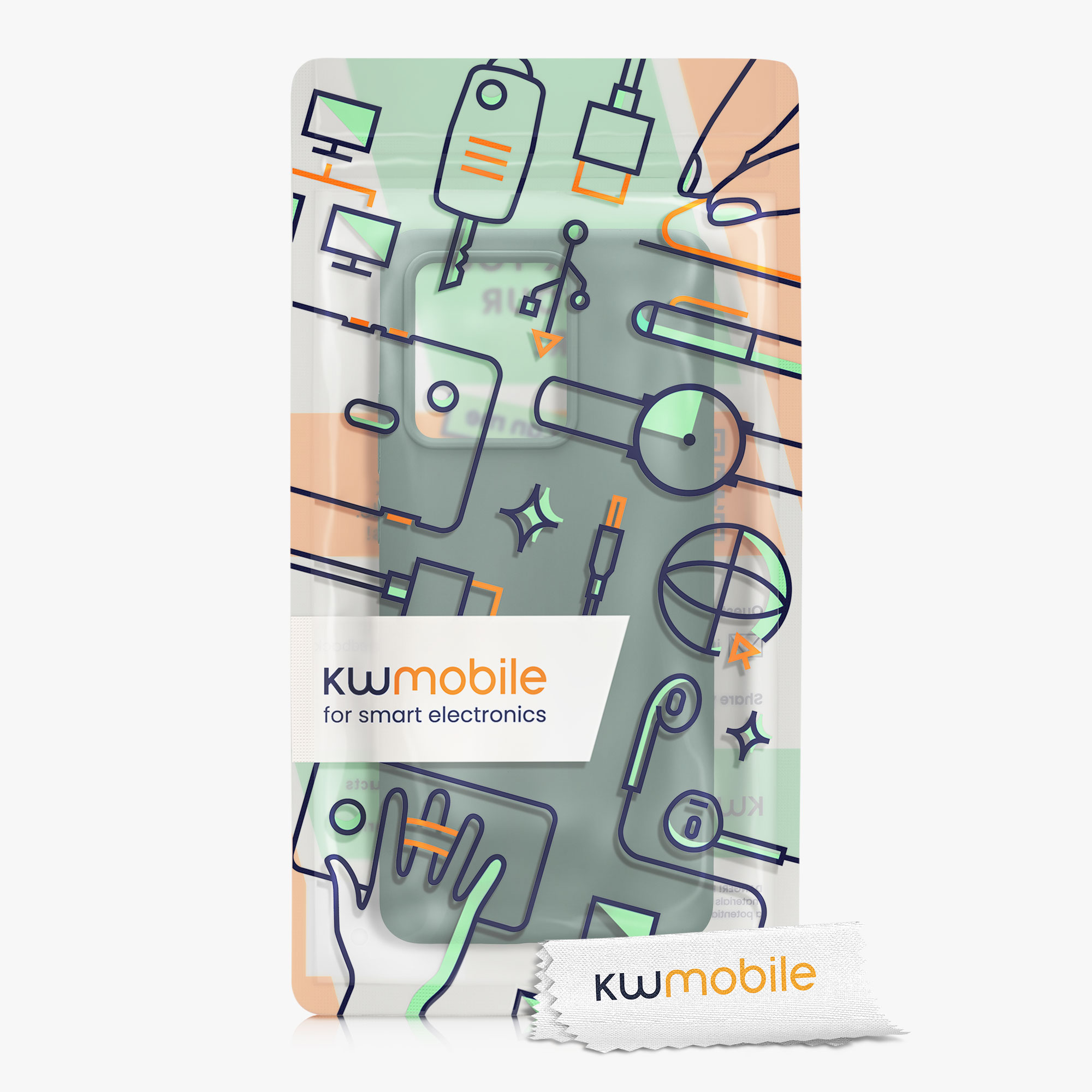 Kryt na mobil Motorola Edge 40 kwmobile TPU lesní zelená