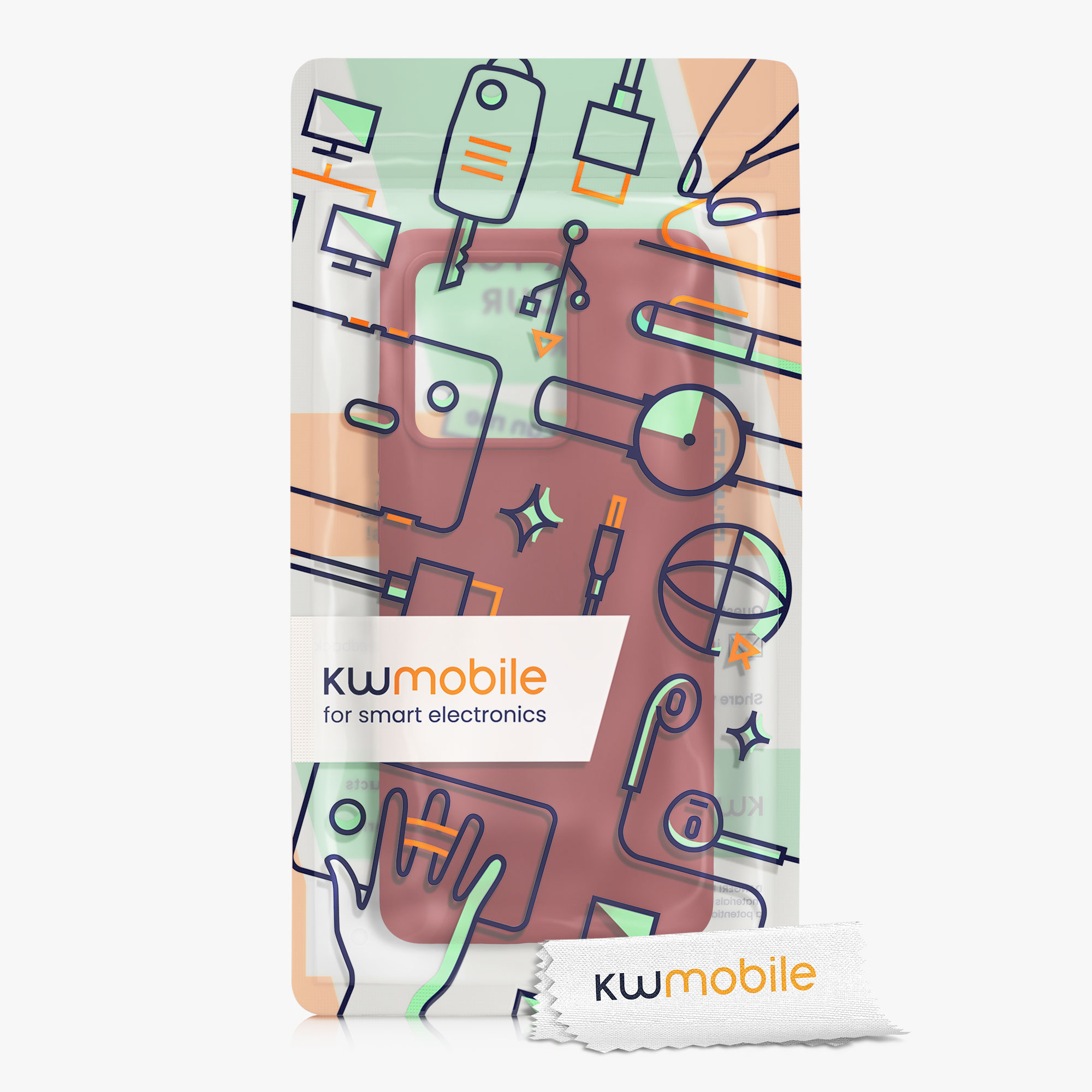 TPU kryt na mobil Motorola Edge 40 kwmobile TPU rebarborově červený