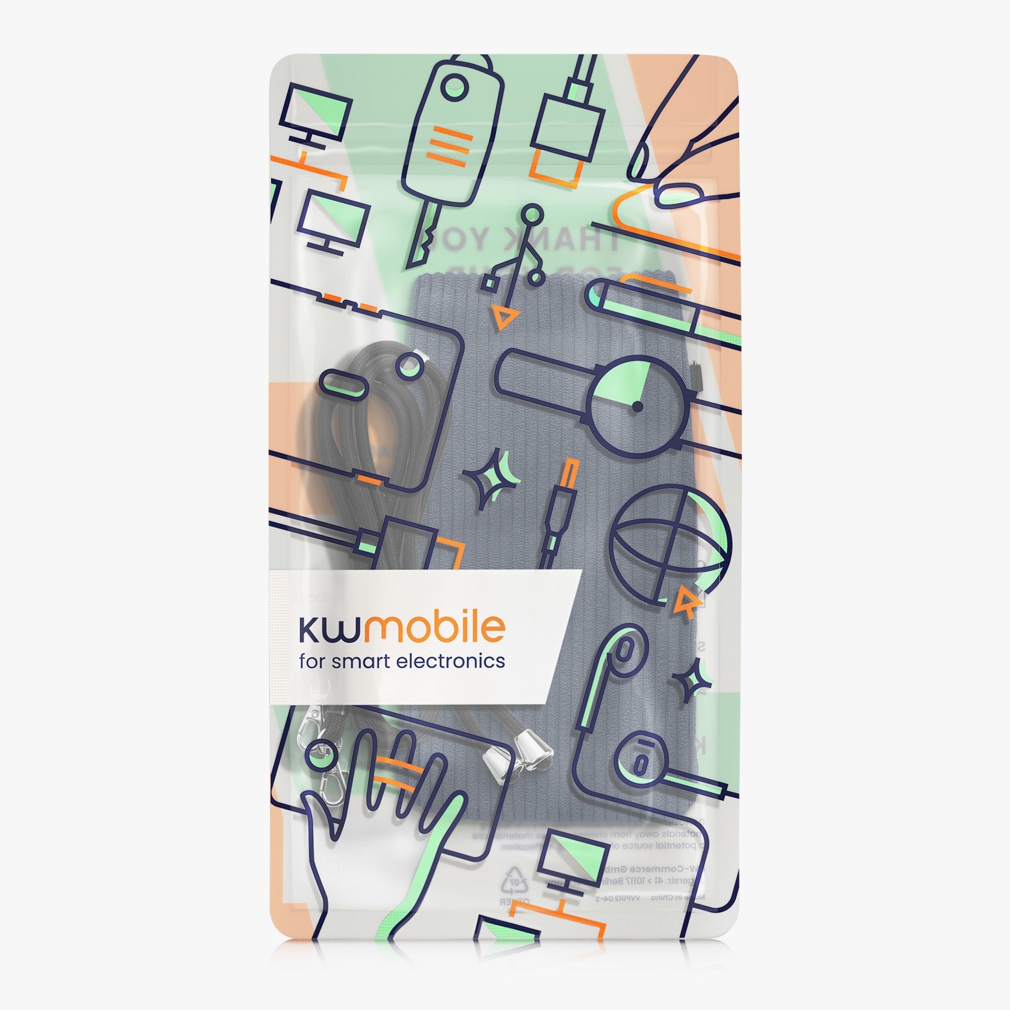 Univerzální pouzdro kwmobile na mobil XL 6,7/6,8" (16,7 x 9,5 cm) - vintage modrá