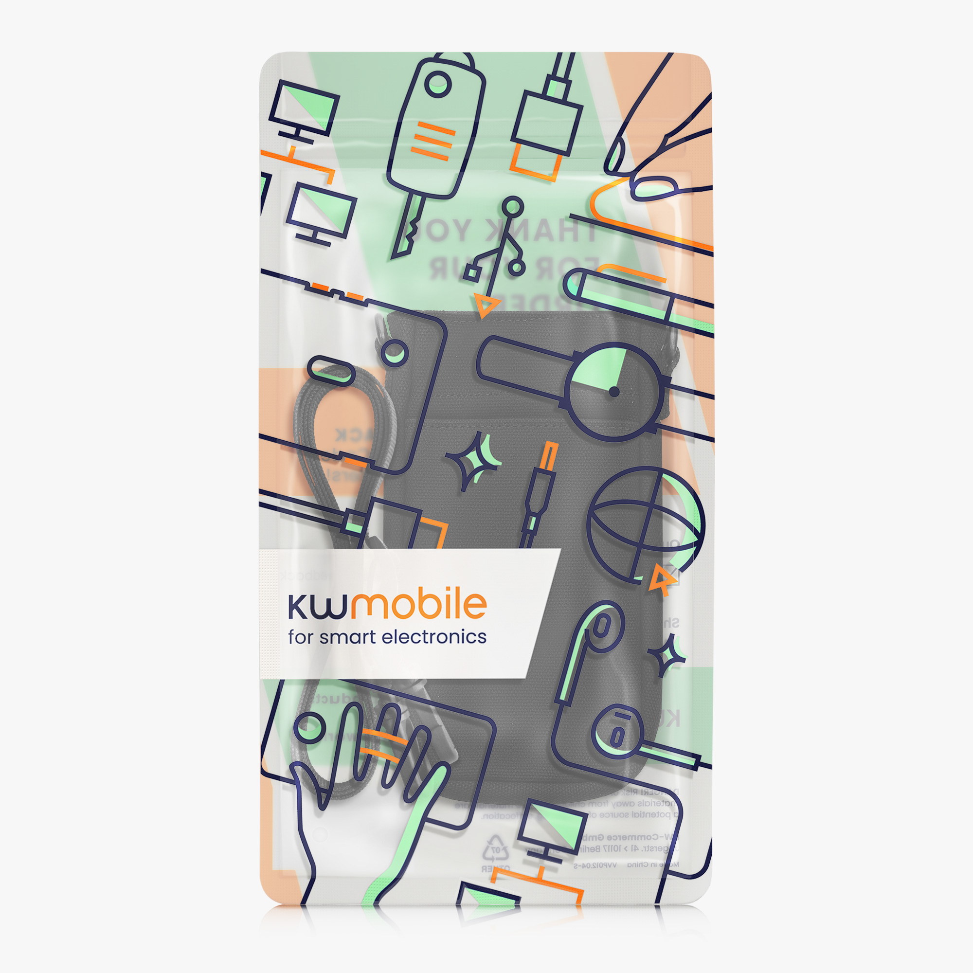 Univerzální pouzdro kwmobile na mobil - černá