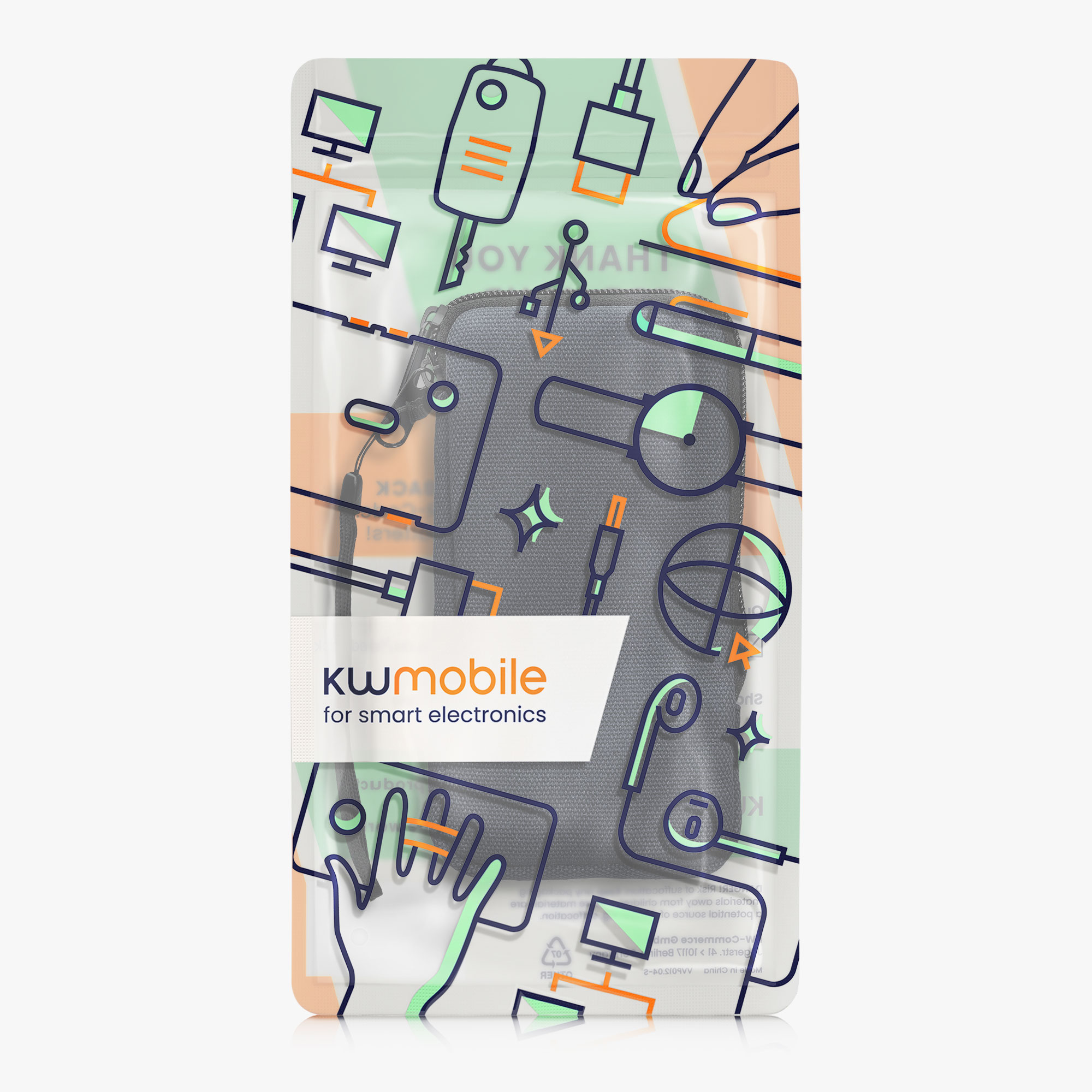 Univerzální pouzdro kwmobile na mobil XL 6,7/6,8" (17,2 x 8,4 cm) - tmavě modrá
