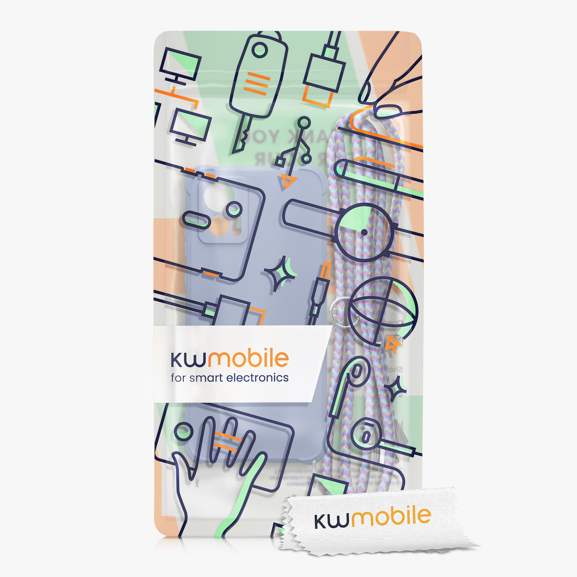 Crossbody kryt na mobil Motorola Edge 30 Neo kwmobile levandulový