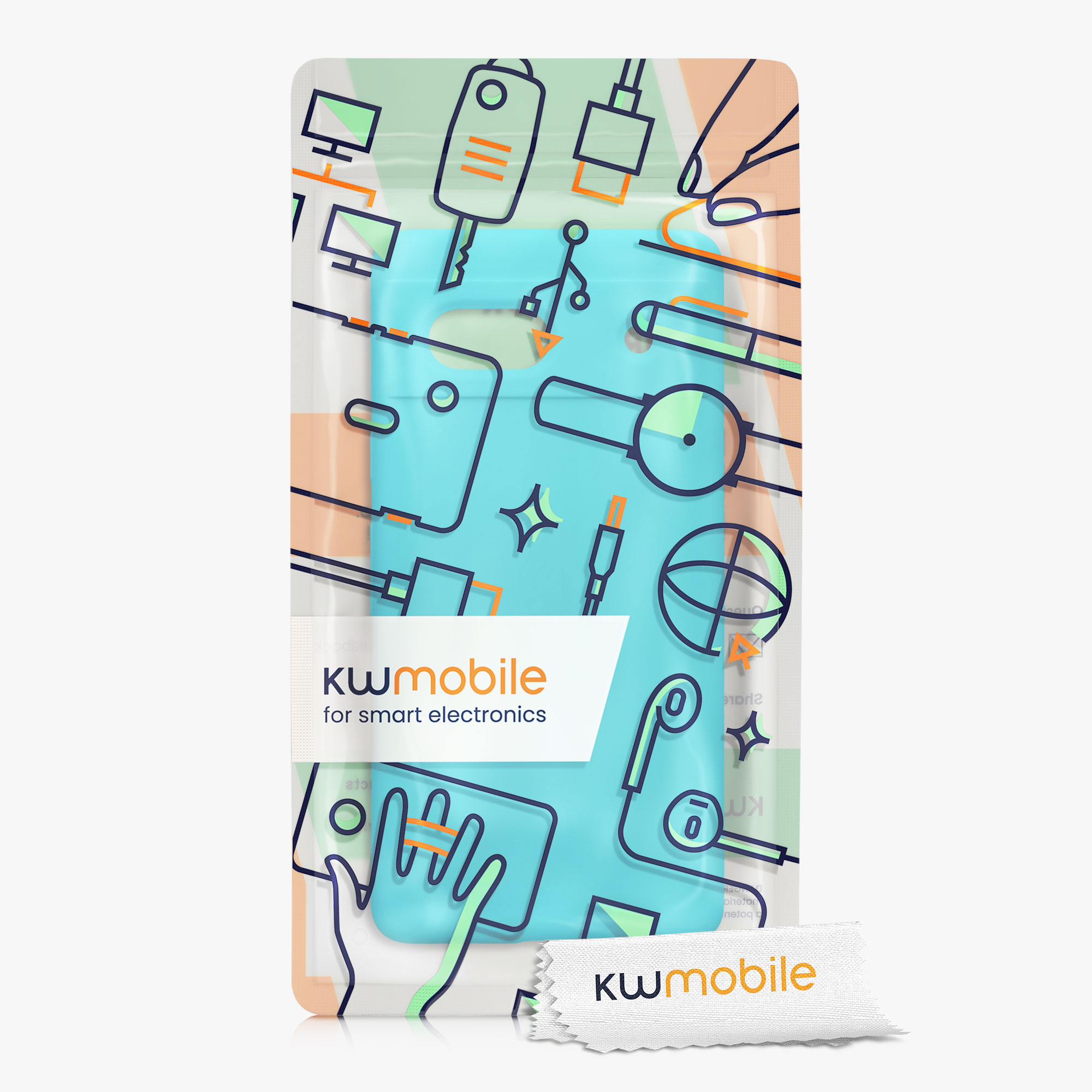 TPU kryt kwmobile Google Pixel 7a - ledově modrý Cool Glacier