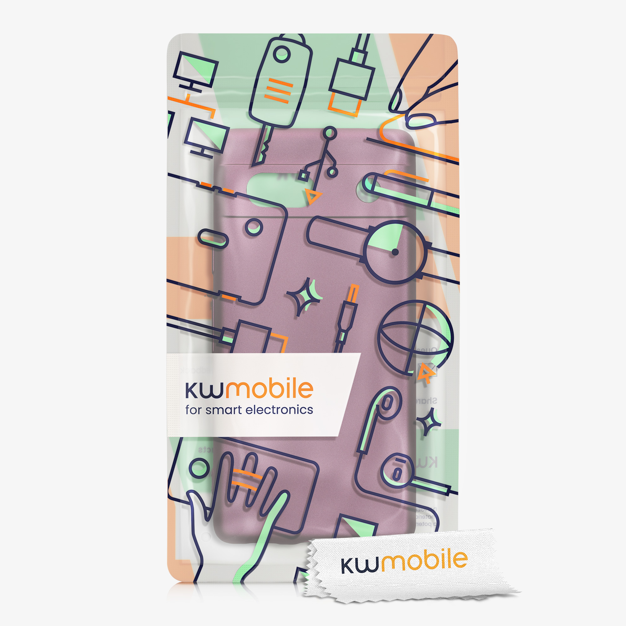 Metalický kryt kwmobile Google Pixel 7a - Metallic Lavender