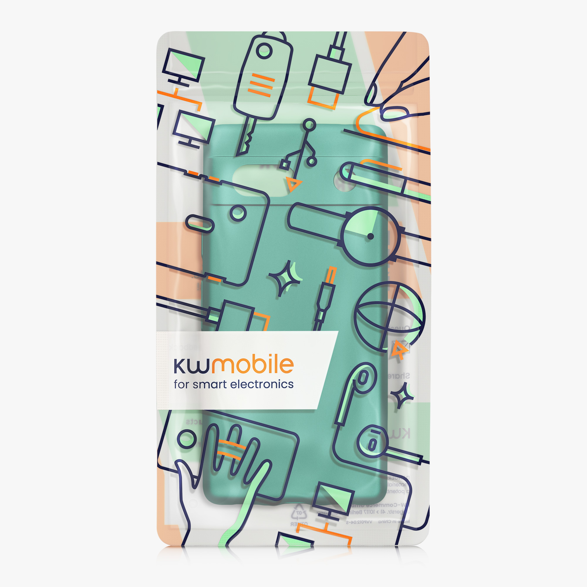 Metalický kryt kwmobile Google Pixel 7a - Dark Metallic Green