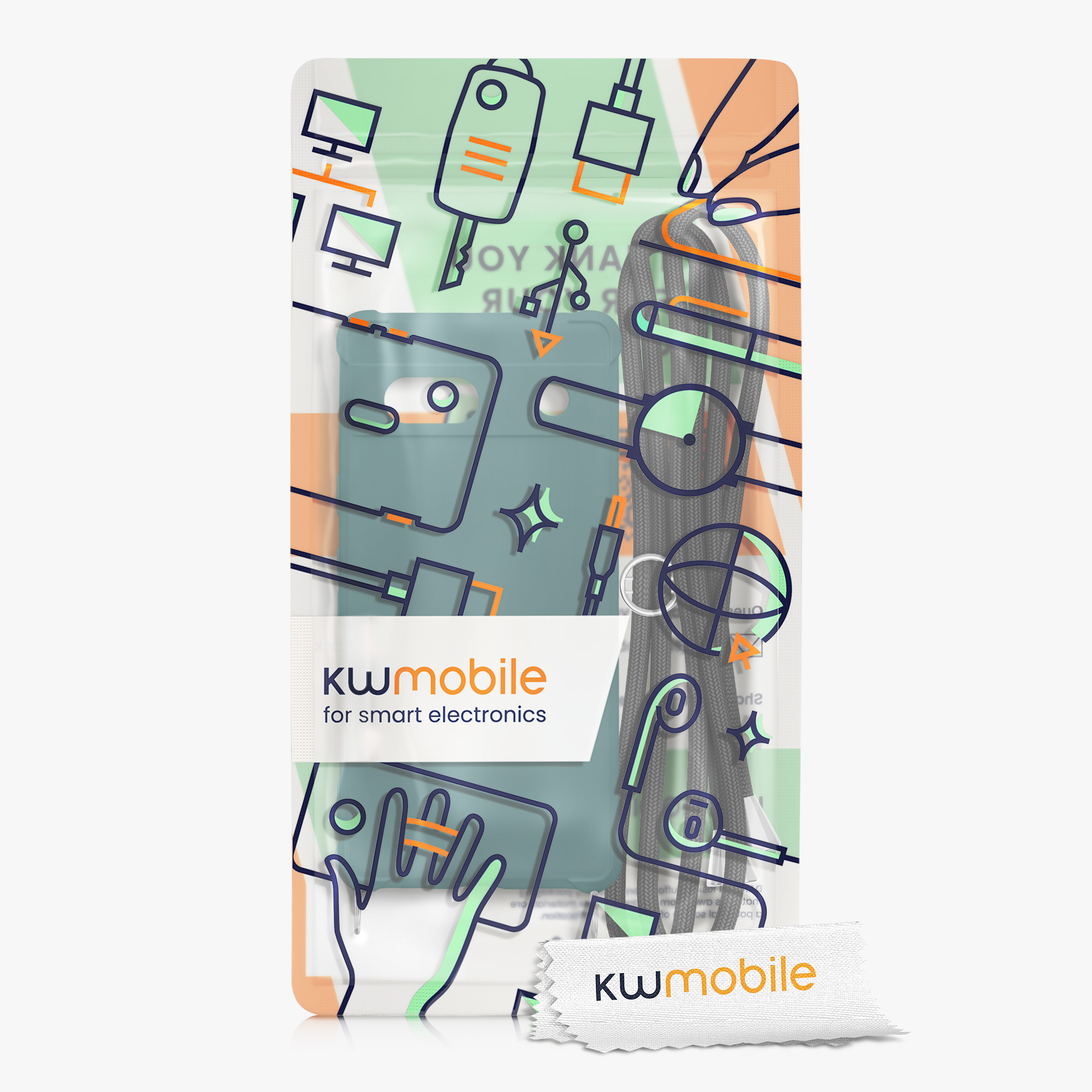 Crossbody kryt kwmobile Google Pixel 7a - petrolejový