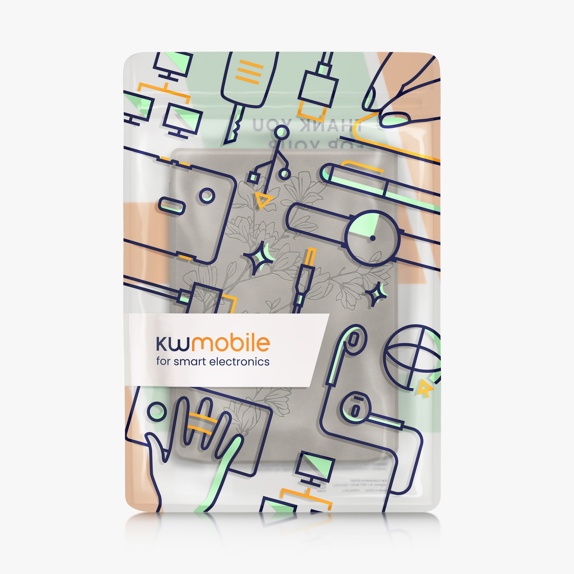 Pouzdro na čtečku kwmobile pro Pocketbook InkPad 4 / Color 3 / Color… - Magnolias Grey
