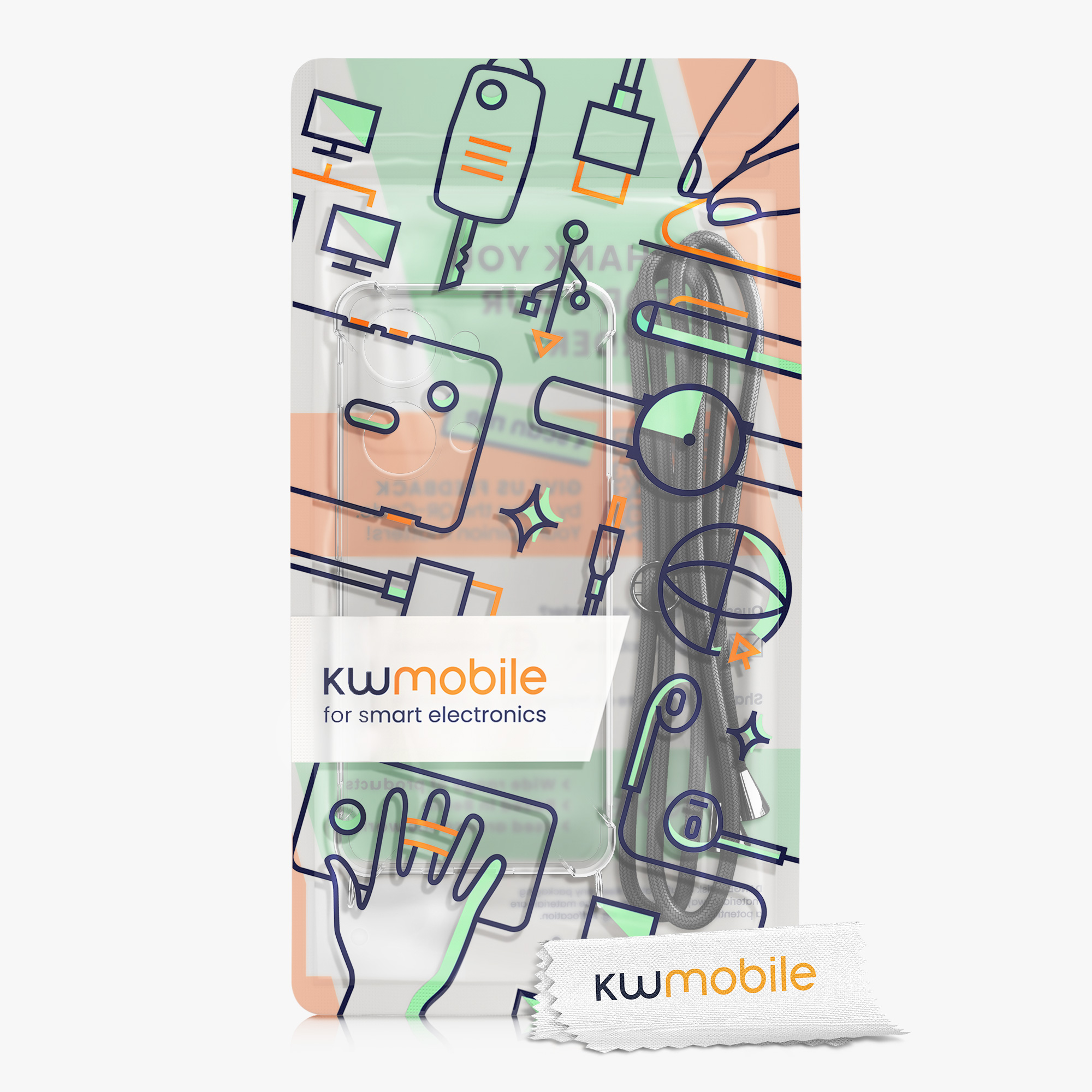 Kwmobile Crossbody pouzdro OnePlus Nord 3 5G transparentní / černá