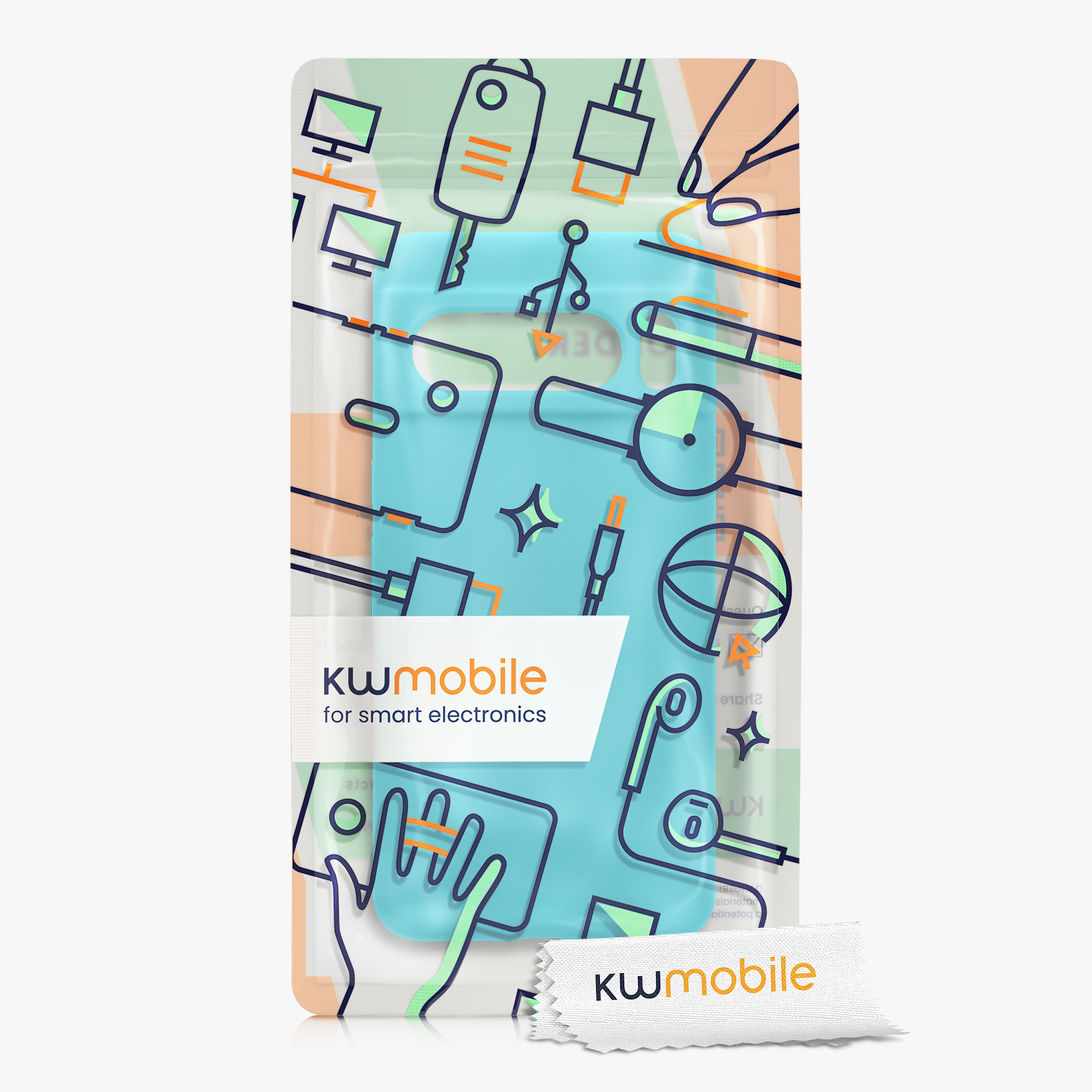 Silikonový kryt kwmobile pro Google Pixel 8 Pro - Cool Glacier