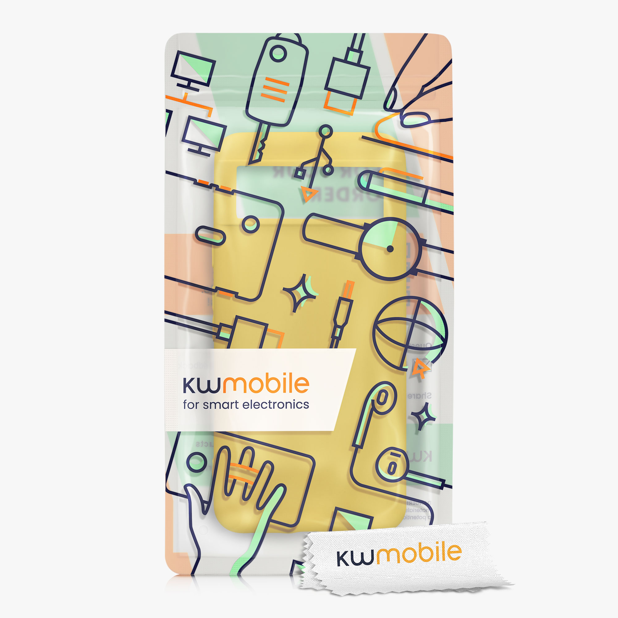 TPU kryt kwmobile Google Pixel 8 - zářivě žlutý bezdrát. nabíjení